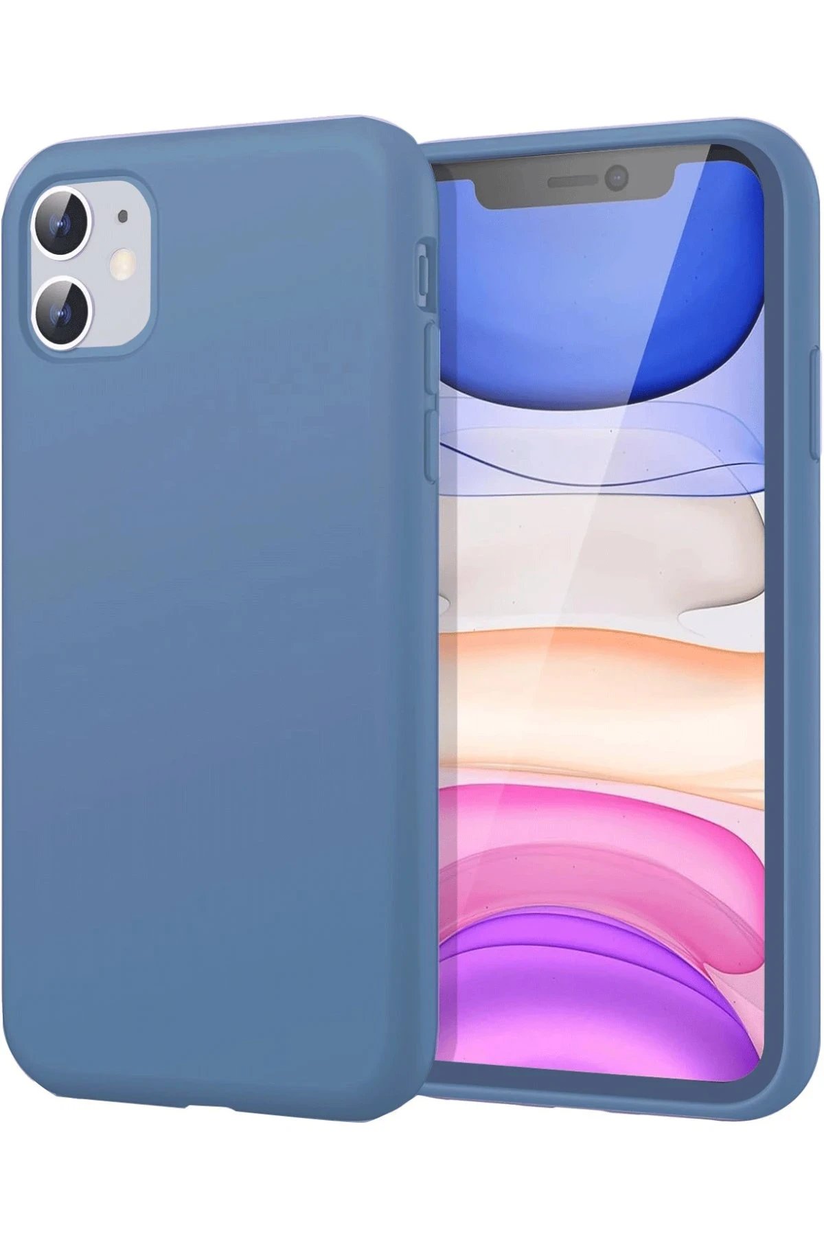 Newface iPhone 11 Kılıf First Silikon - Mavi