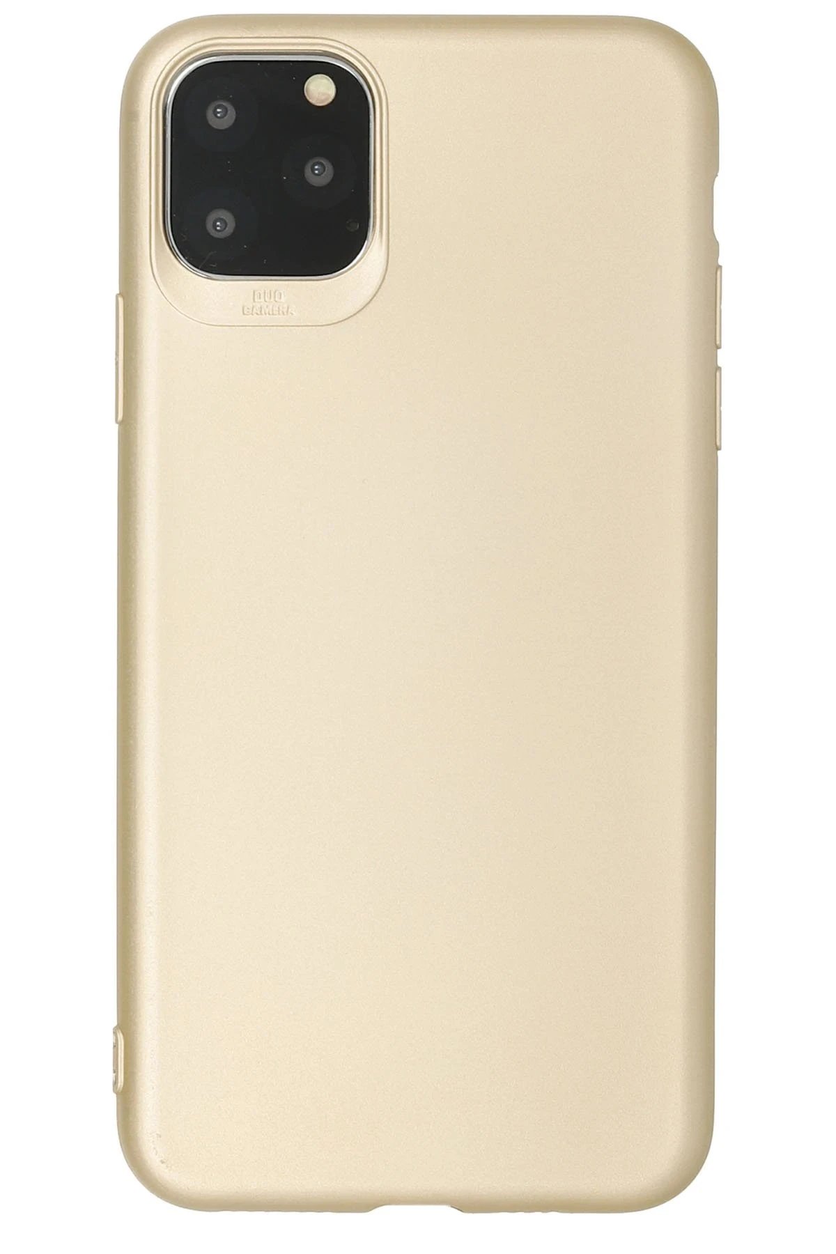 Newface iPhone 11 Pro Max Kılıf First Silikon - Gold