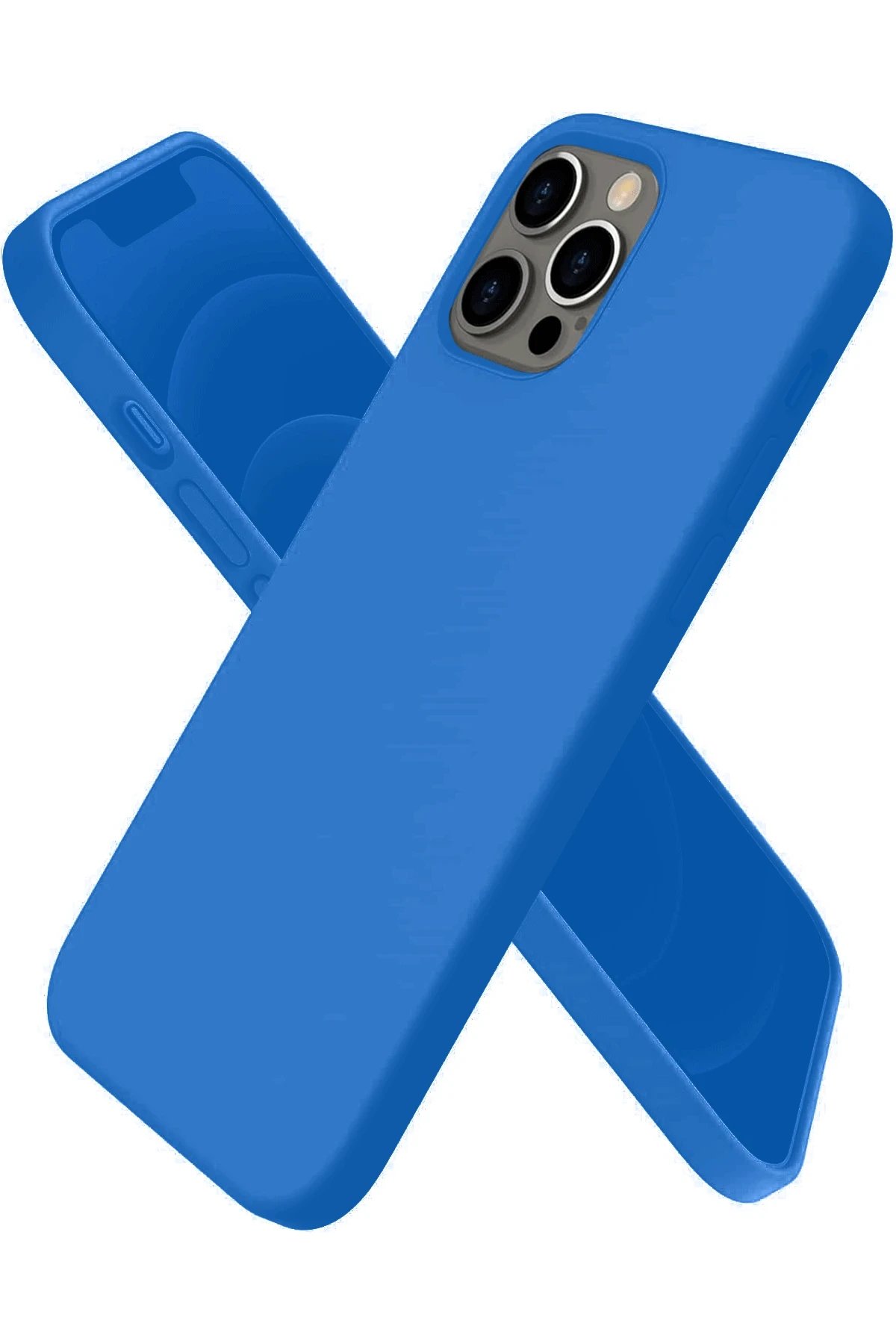 Newface iPhone 12 Pro Kılıf First Silikon - Mavi