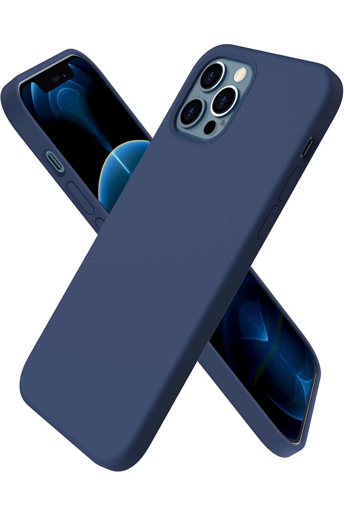 Newface iPhone 12 Pro Kılıf First Silikon - Lacivert