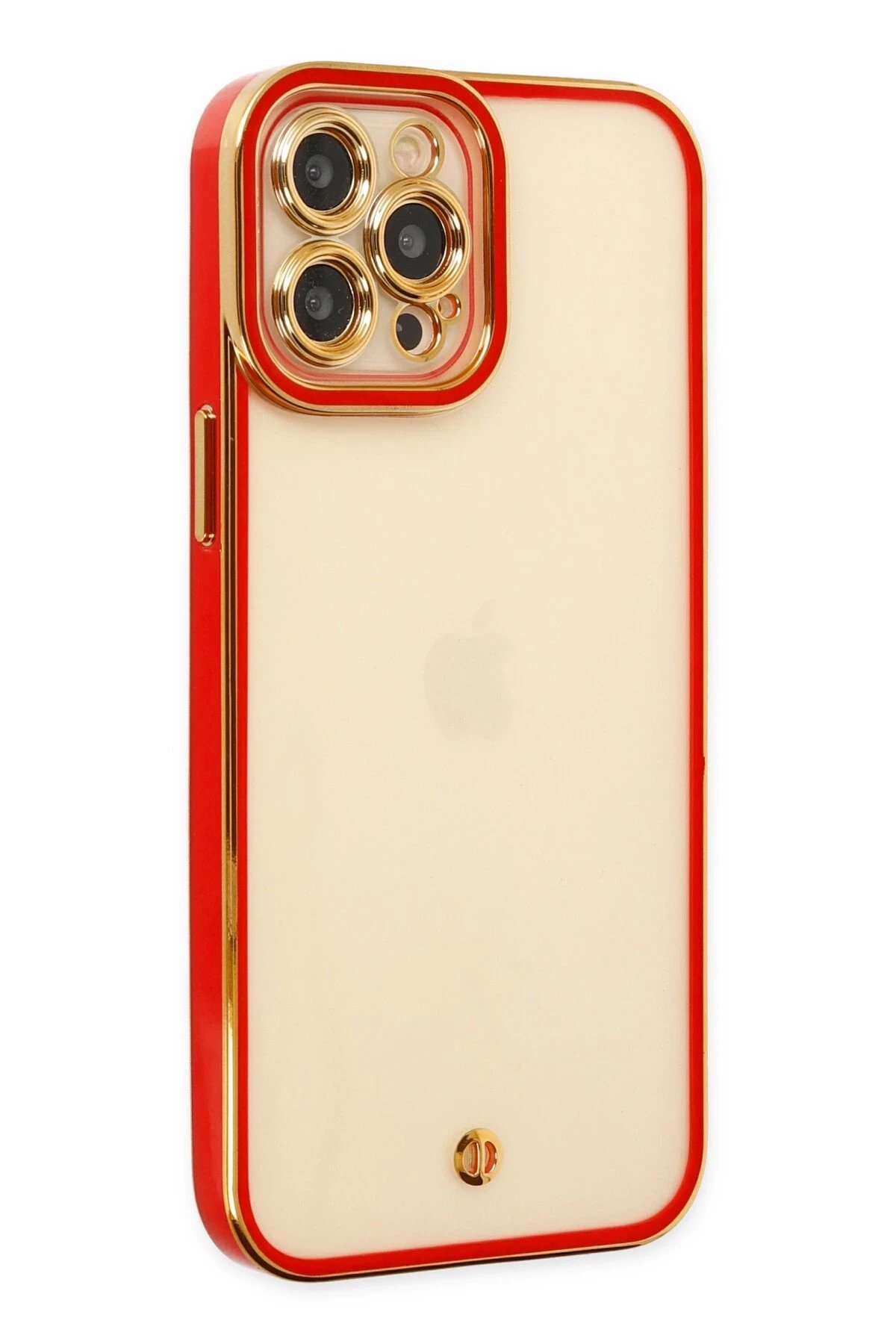 Newface iPhone 12 Pro Kılıf Liva Lens Silikon - Kırmızı