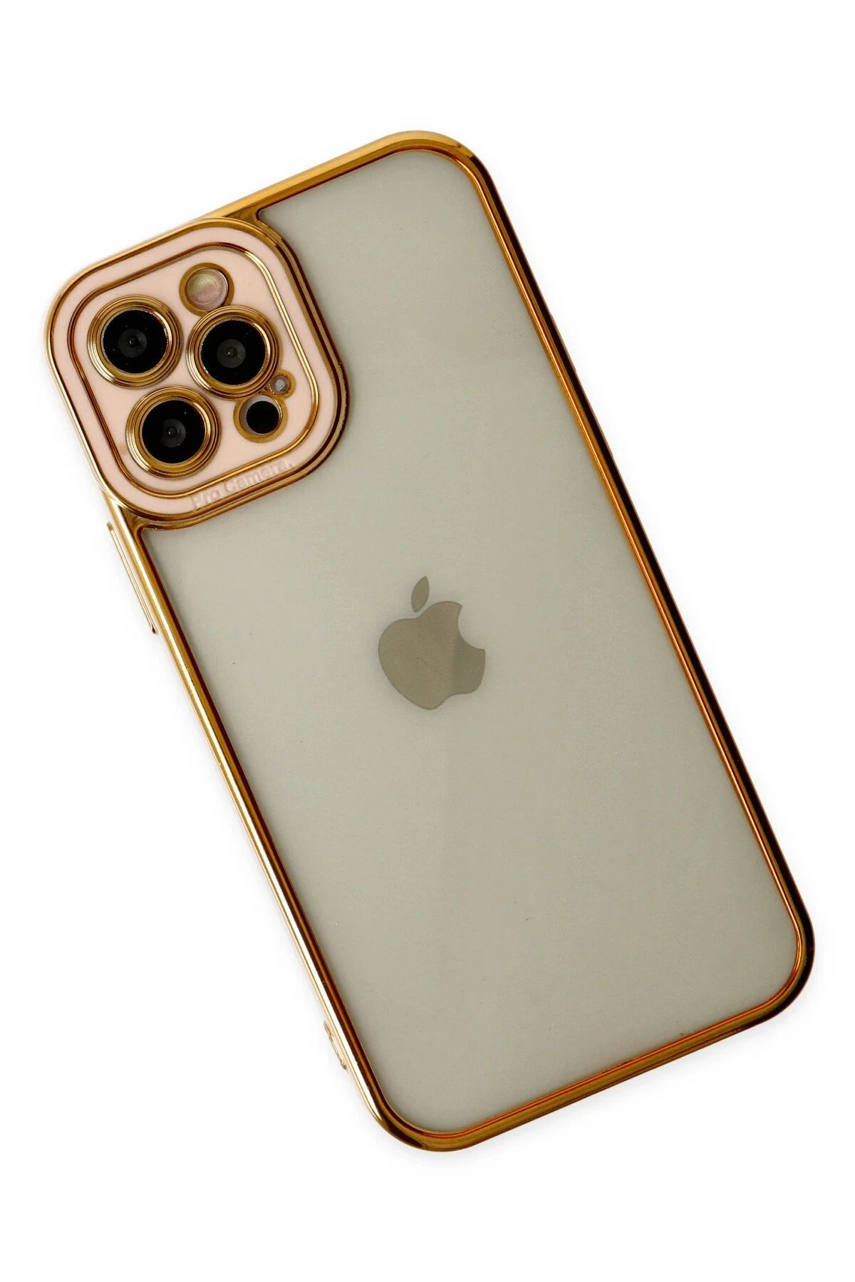 Newface iPhone 12 Pro Max Kılıf Liva Lens Silikon - Rose