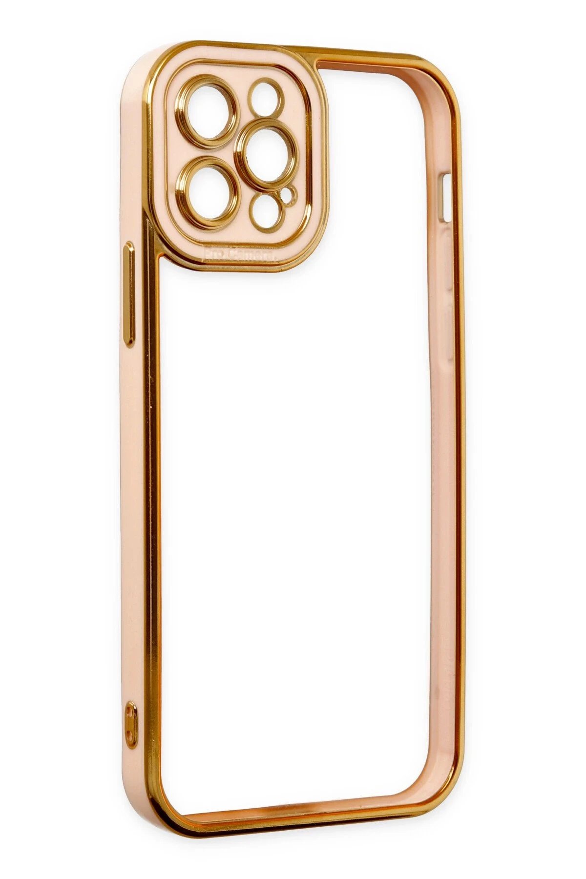 Newface iPhone 12 Pro Max Kılıf Liva Lens Silikon - Rose