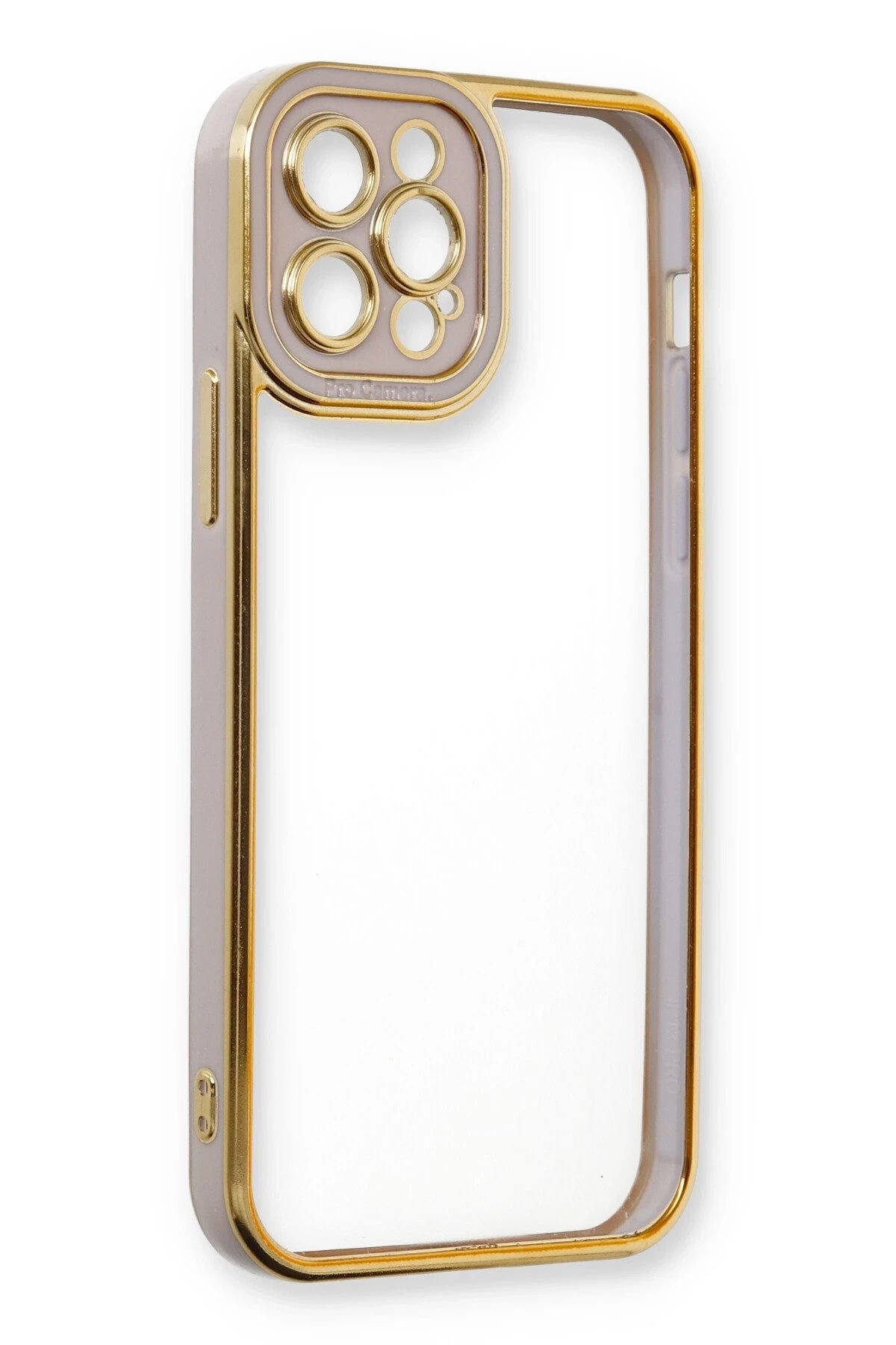 Newface iPhone 12 Pro Max Kılıf Liva Lens Silikon - Lila