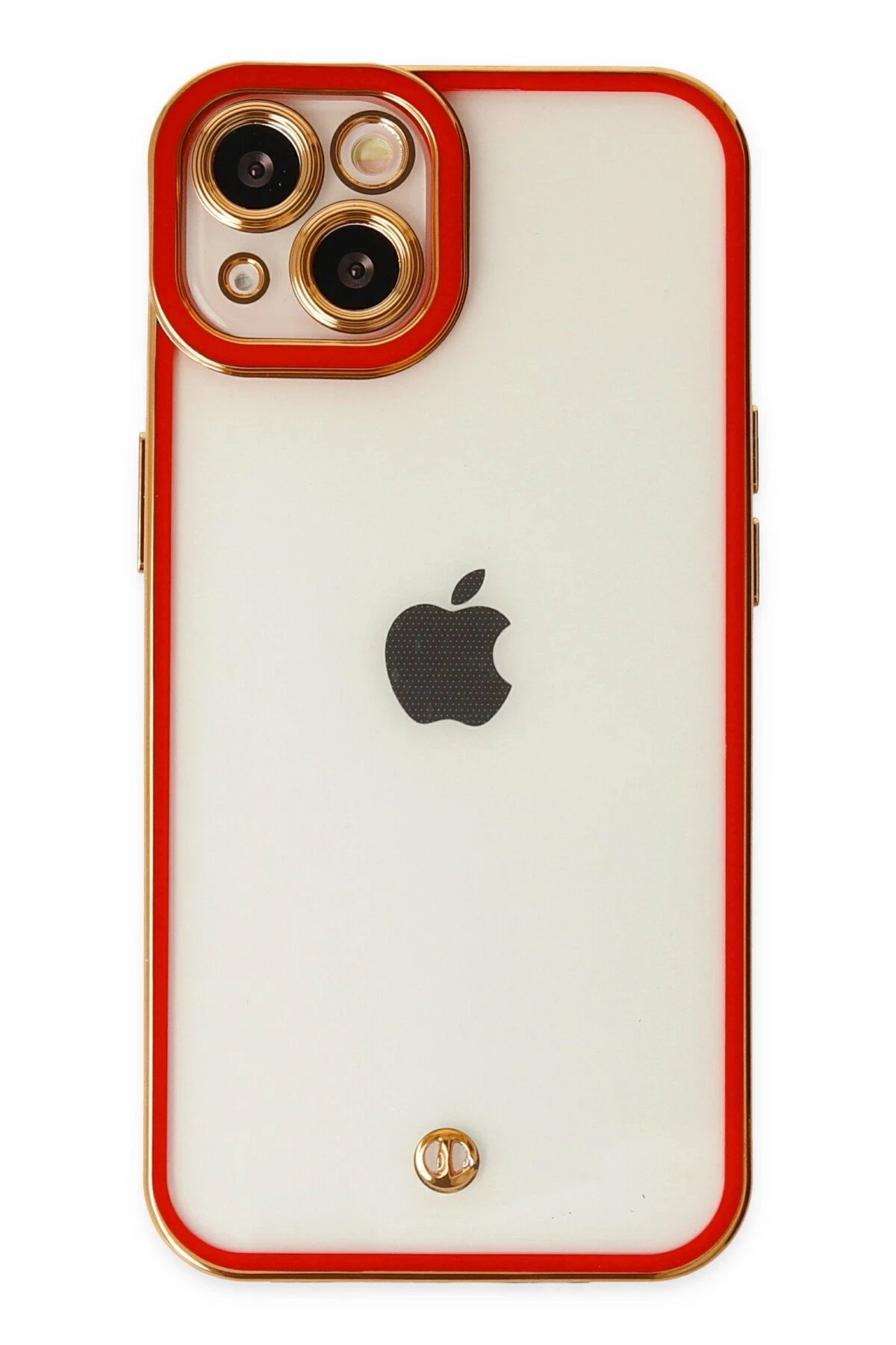 Newface iPhone 13 Kılıf Liva Lens Silikon - Kırmızı