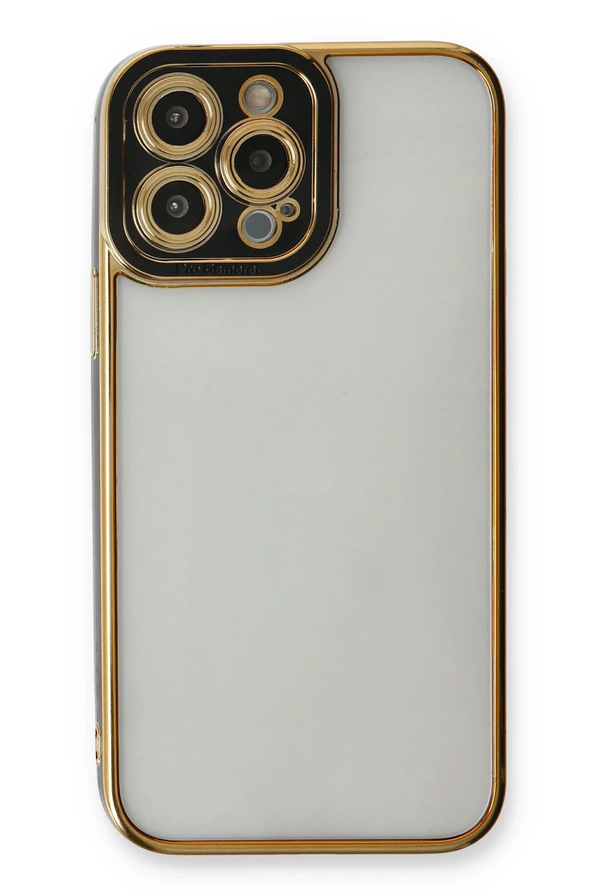 Newface iPhone 13 Pro Kılıf Liva Lens Silikon - Siyah