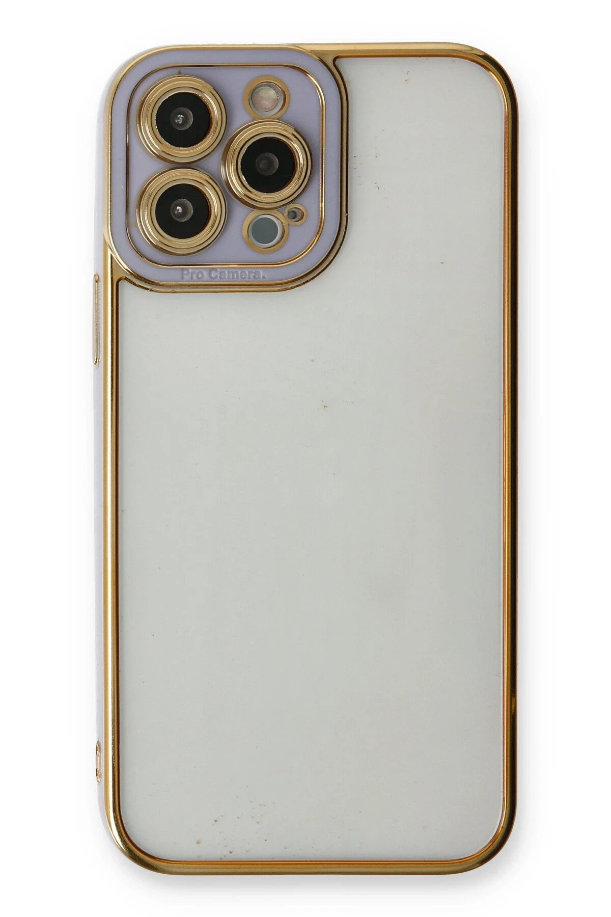 Newface iPhone 13 Pro Kılıf Liva Lens Silikon - Lila