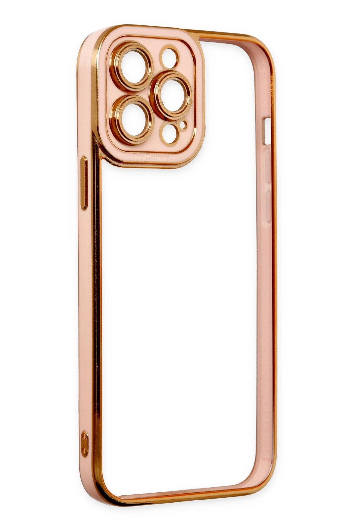 Newface iPhone 13 Pro Kılıf Liva Lens Silikon - Rose