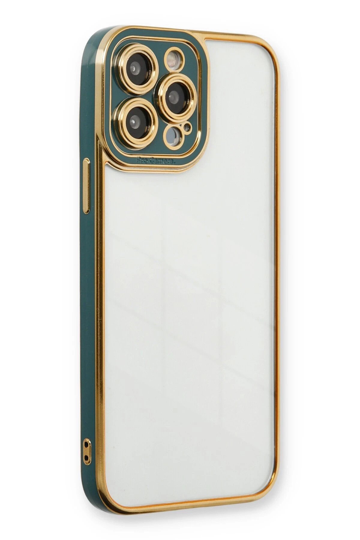 Newface iPhone 13 Pro Max Kılıf Liva Lens Silikon - Yeşil