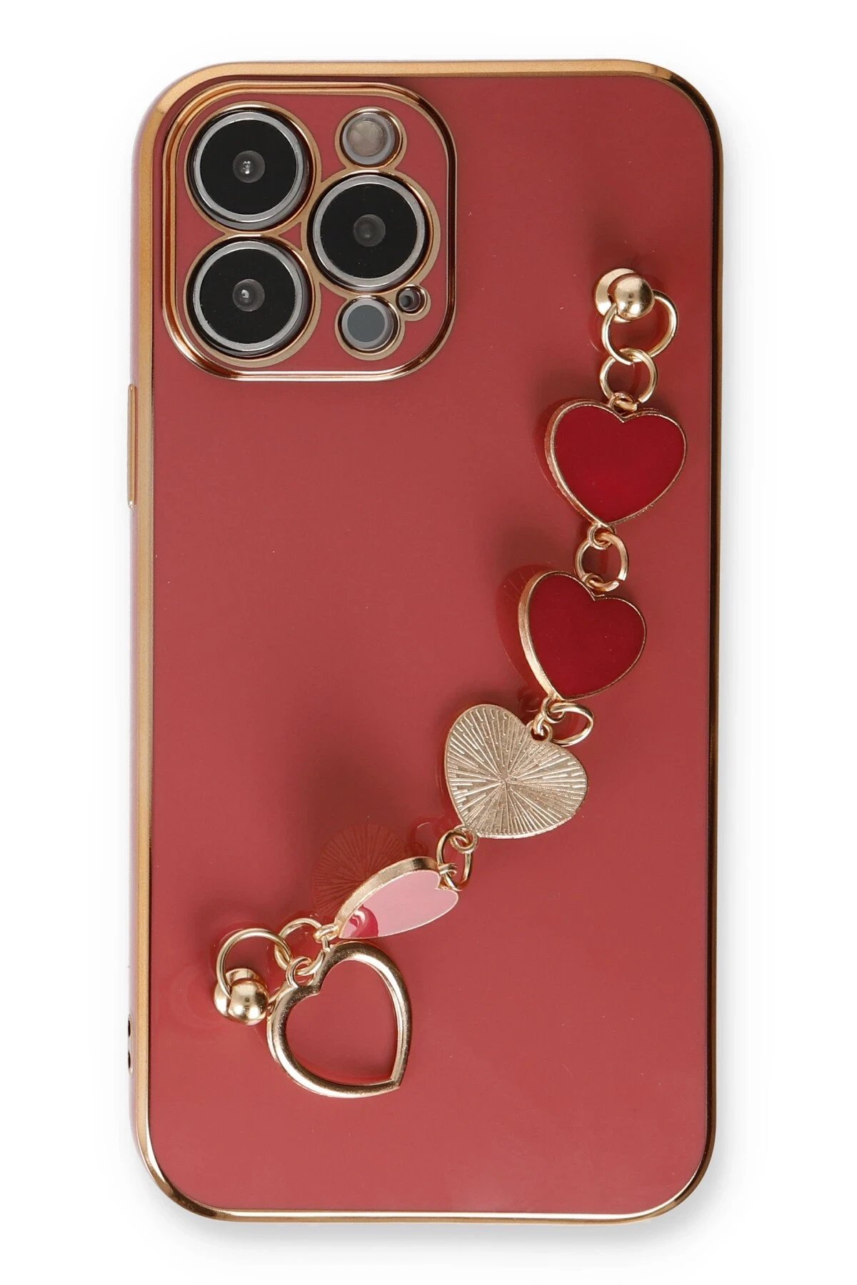 Newface iPhone 13 Pro Kılıf Esila Silikon - Kırmızı