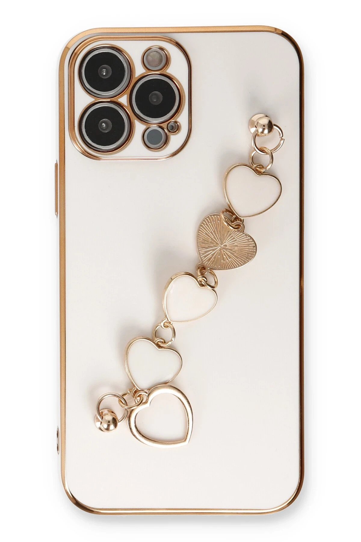 Newface iPhone 13 Pro Max Kılıf Esila Silikon - Beyaz