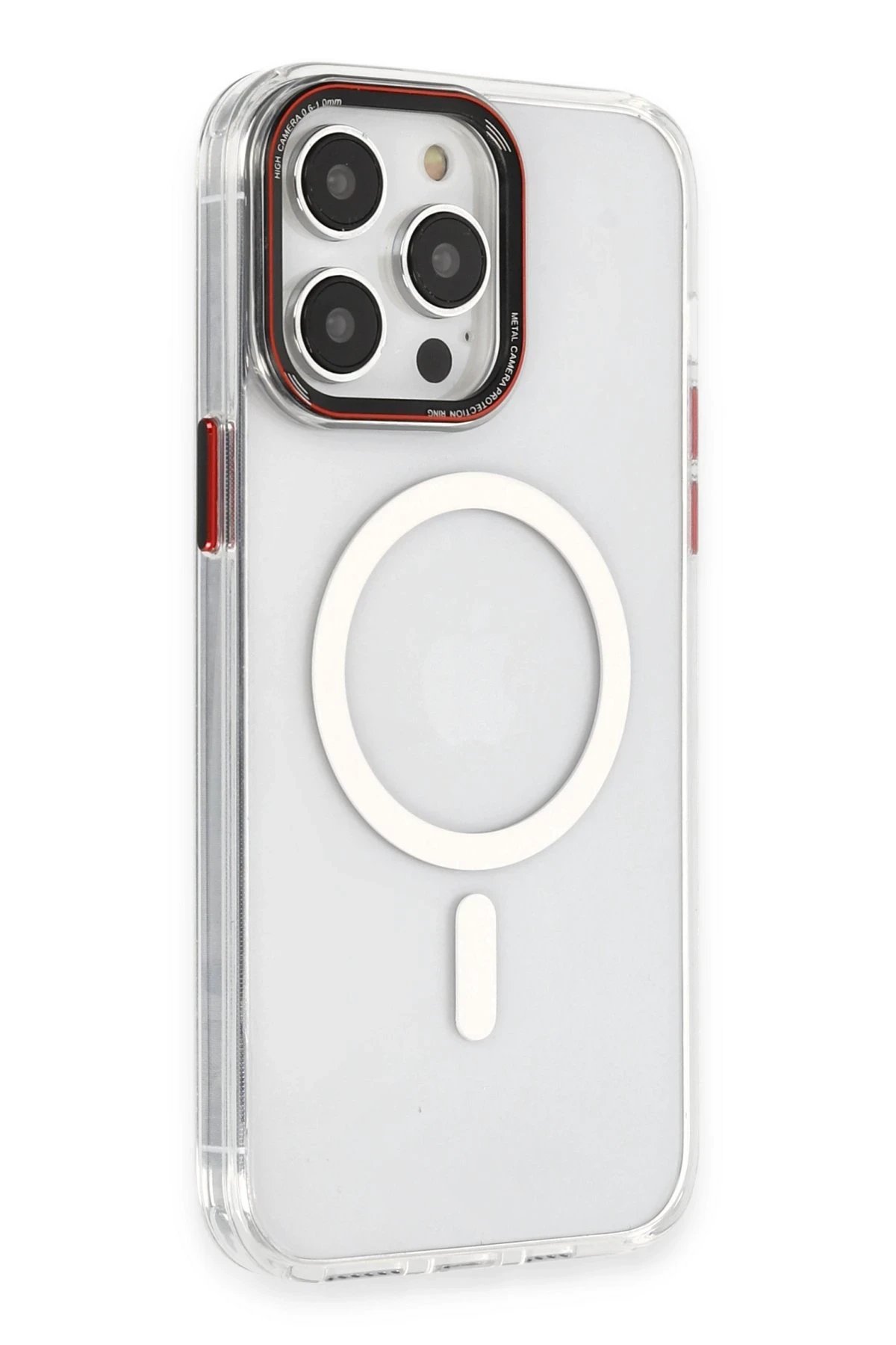 Newface iPhone 14 Pro Kılıf Dinamik Magneticsafe Silikon - Şeffaf