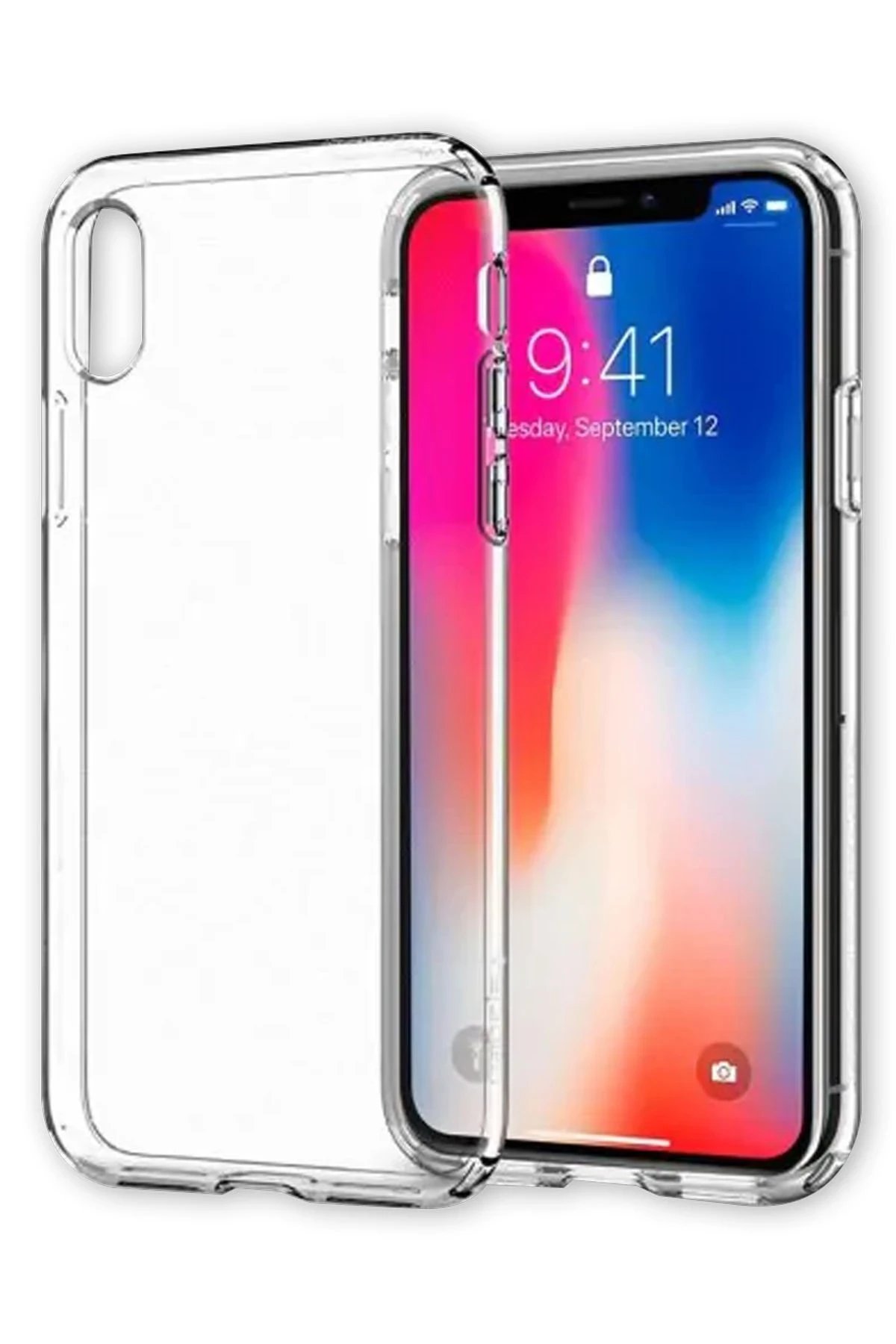 Newface iPhone XS Max Kılıf Lüx Şeffaf Silikon