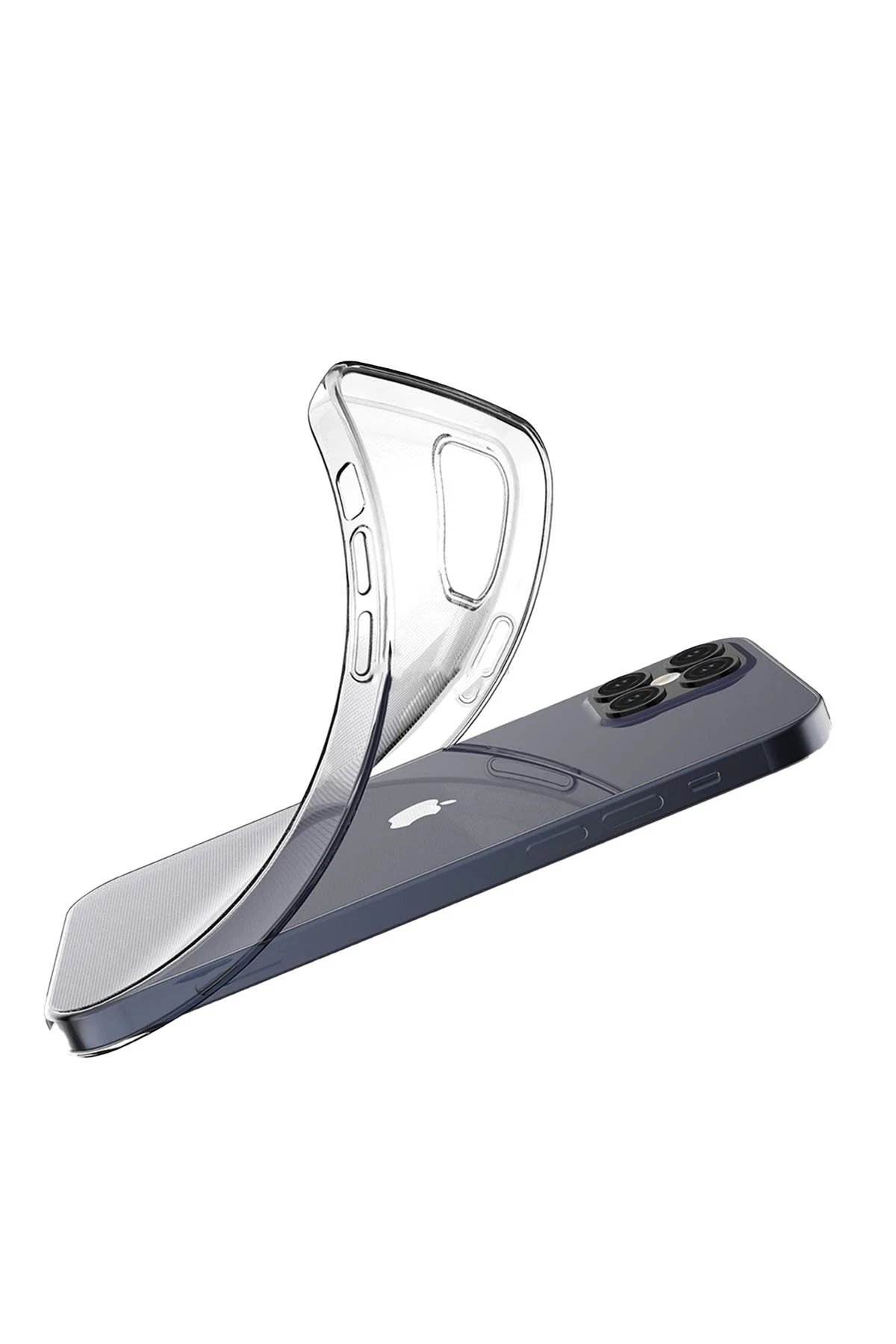 Newface iPhone 12 Pro Max Kılıf Lüx Şeffaf Silikon