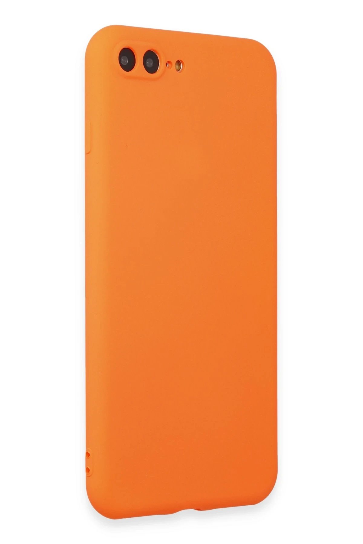 Newface iPhone 7 Plus Kılıf First Silikon - Parlak Turuncu