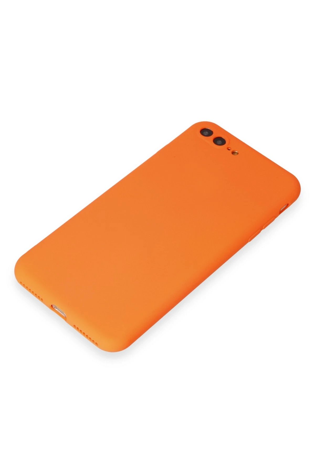 Newface iPhone 7 Plus Kılıf First Silikon - Parlak Turuncu