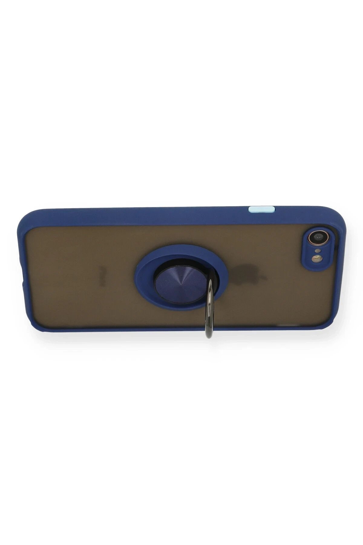 Newface iPhone 7 Kılıf Montreal Yüzüklü Silikon Kapak - Lacivert