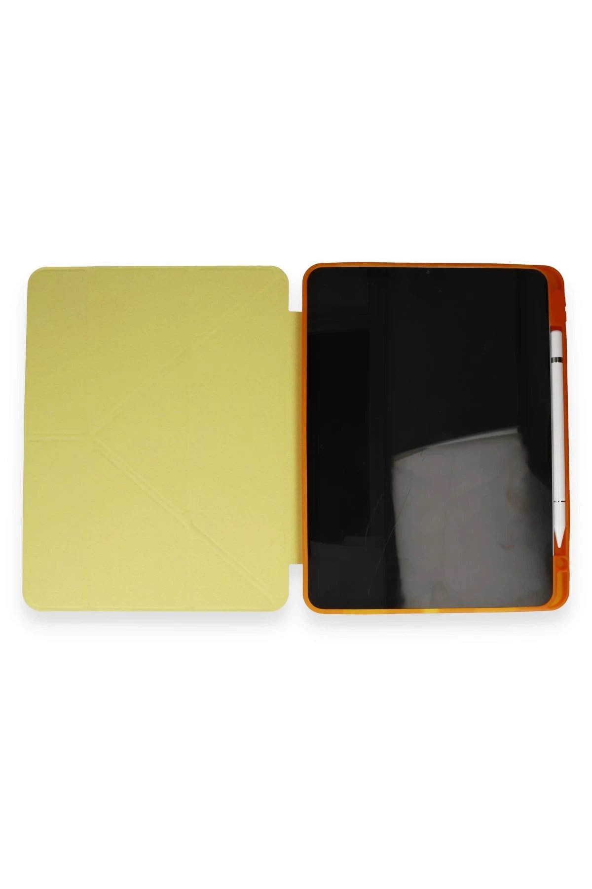 Newface iPad Pro 11 (2018) Kılıf Kalemlikli Mars Tablet Kılıfı - Açık Sarı