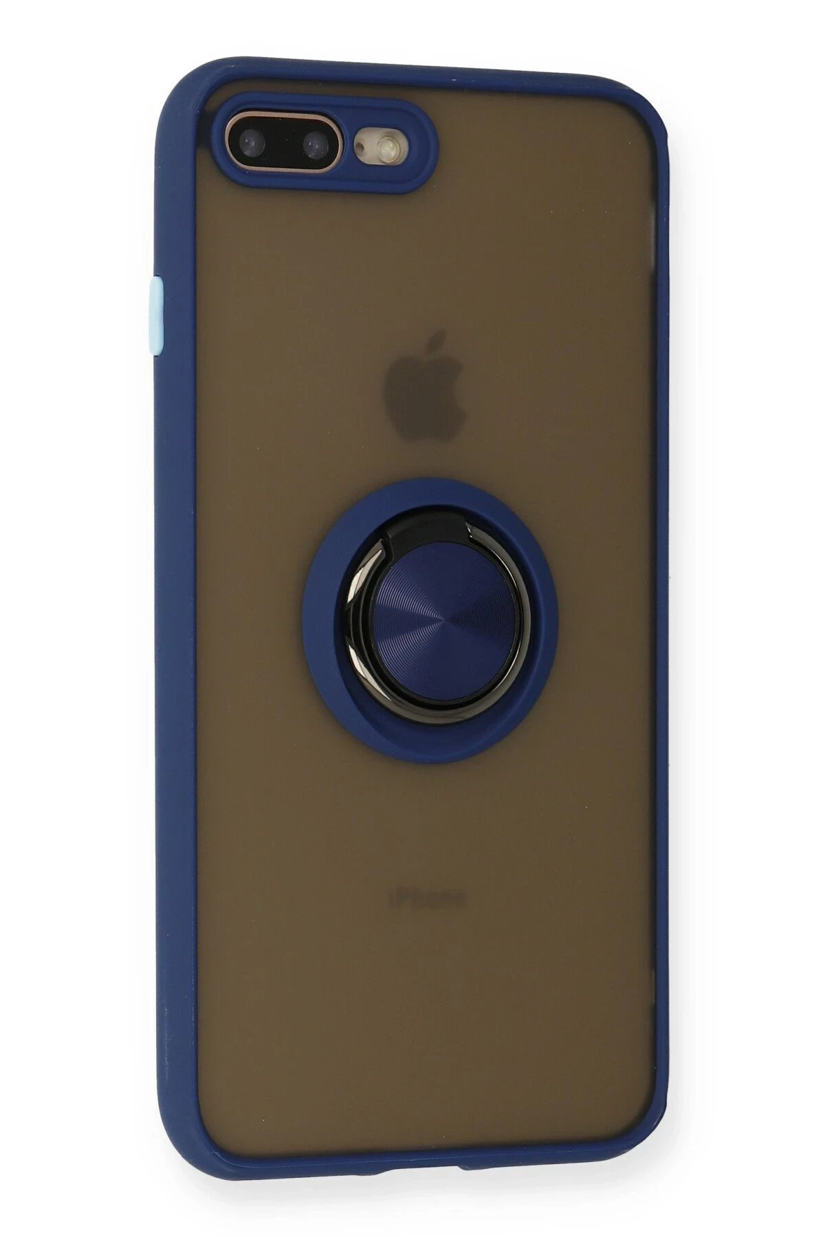 Newface iPhone 7 Plus Kılıf Montreal Yüzüklü Silikon Kapak - Lacivert