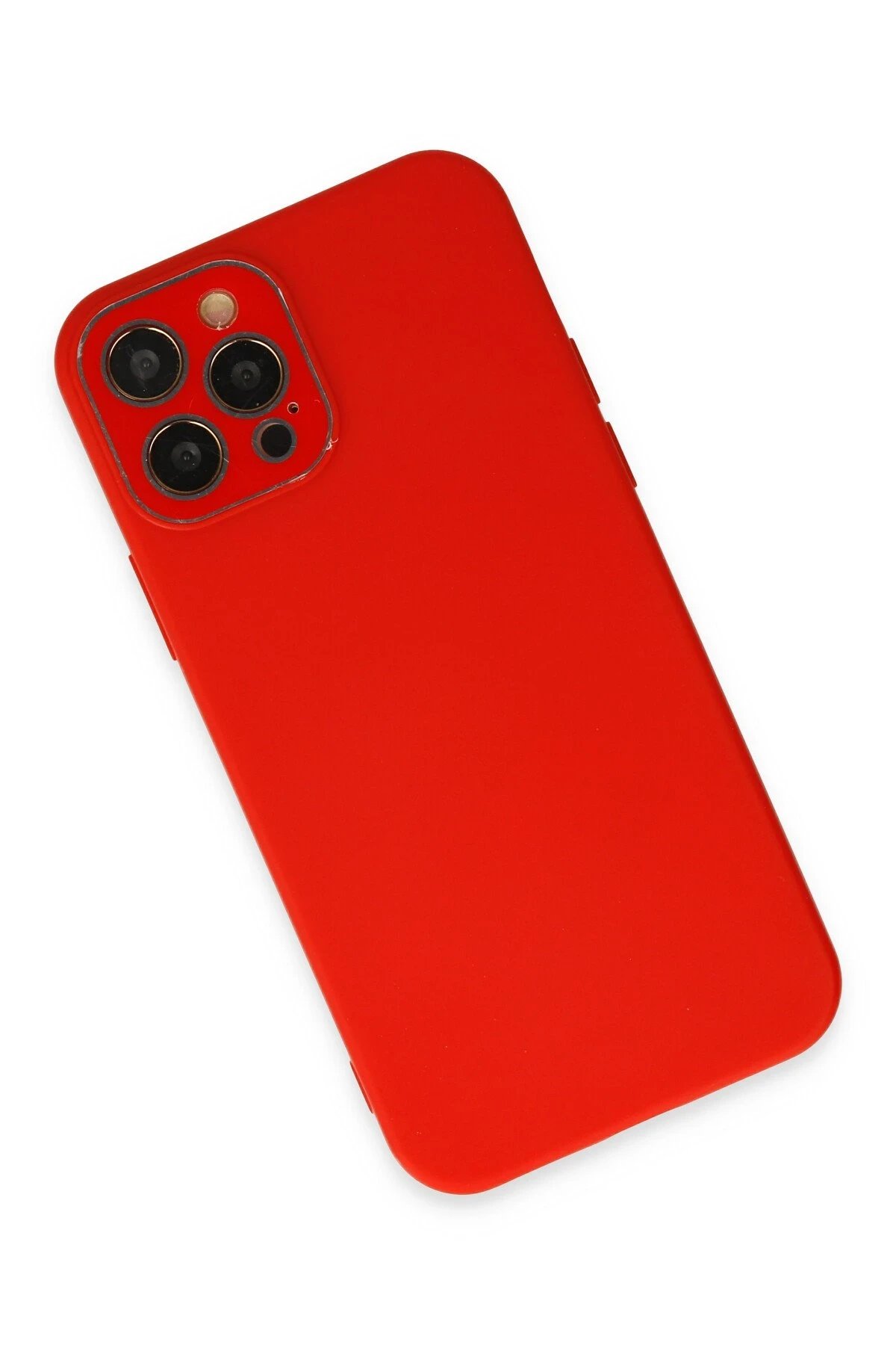 Newface iPhone 12 Pro Kılıf Lansman Glass Kapak - Kırmızı