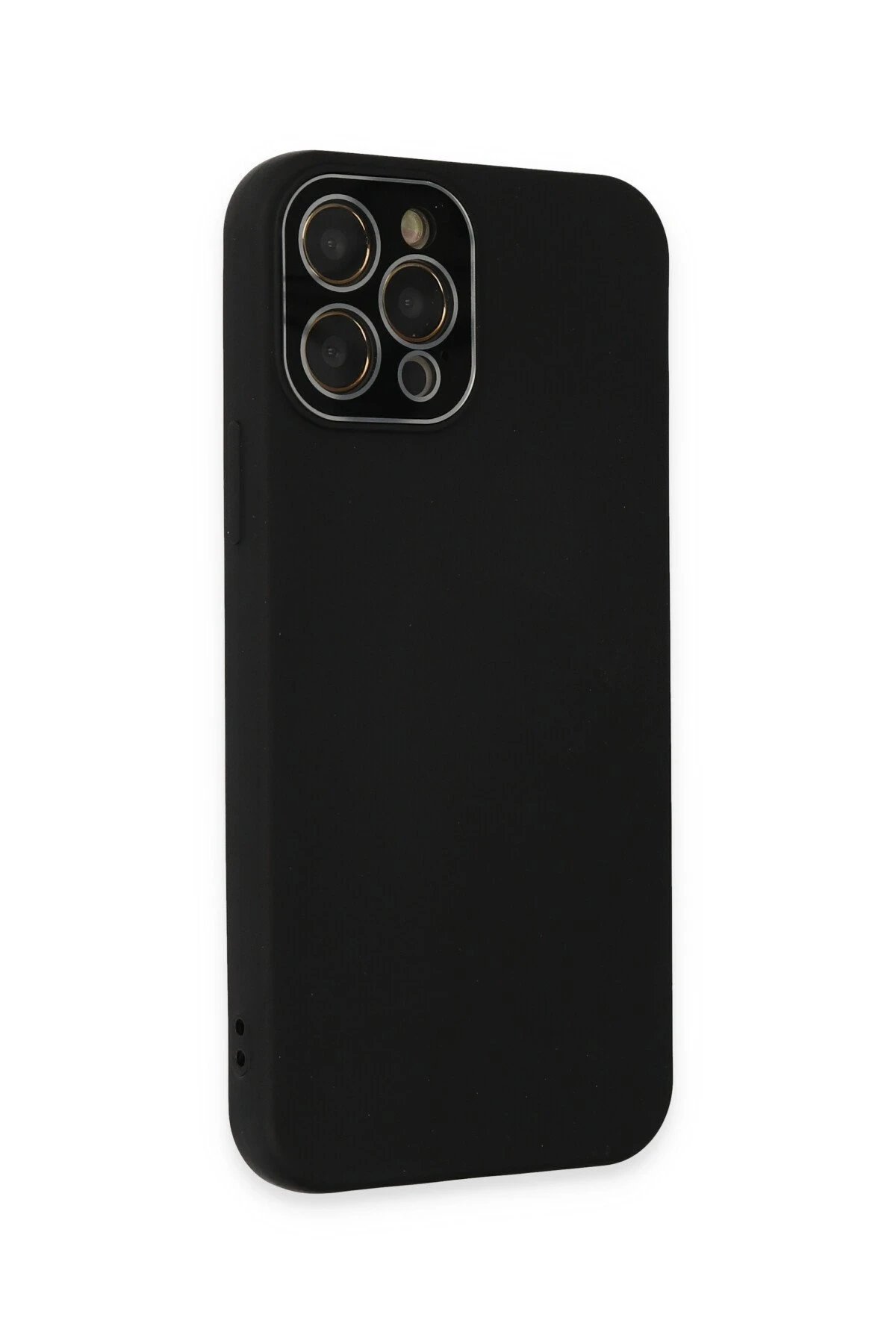 Newface iPhone 12 Pro Max Kılıf Lansman Glass Kapak - Siyah