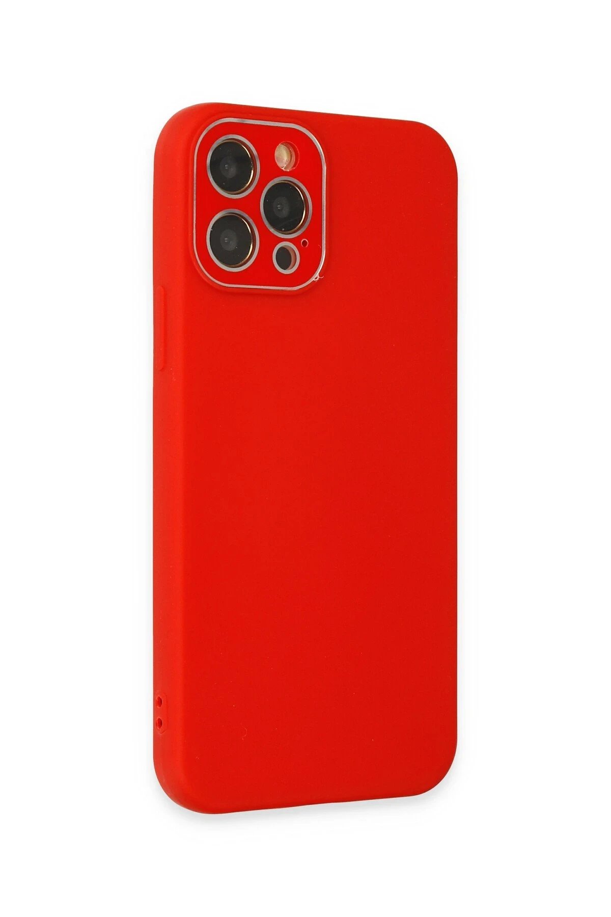 Newface iPhone 12 Pro Max Kılıf Lansman Glass Kapak - Kırmızı