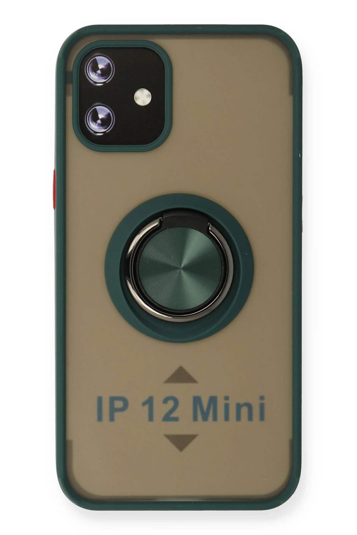 Newface iPhone 12 Mini Kılıf Montreal Yüzüklü Silikon Kapak - Yeşil