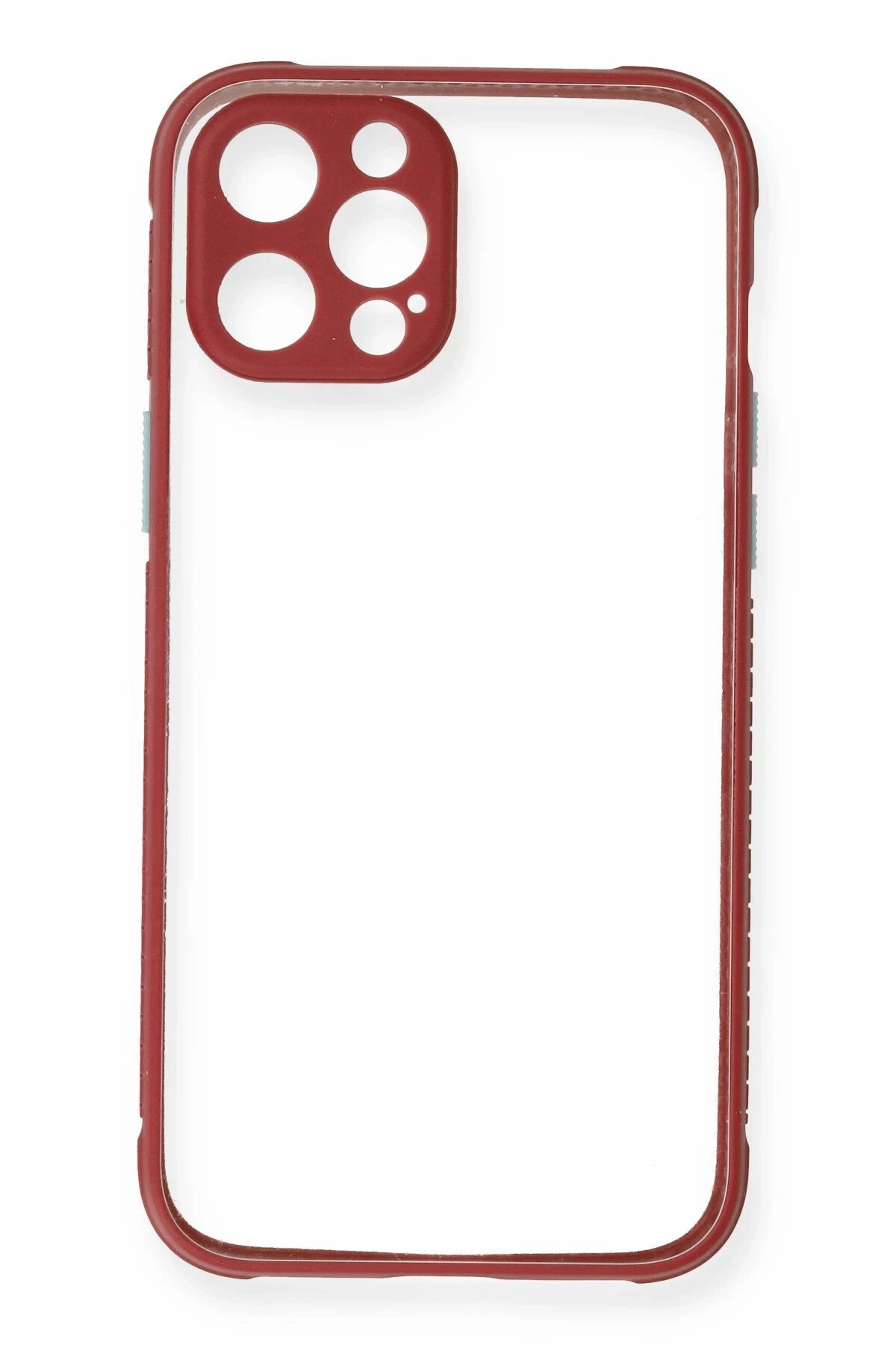 Newface iPhone 12 Pro Kılıf Miami Şeffaf Silikon - Fuşya