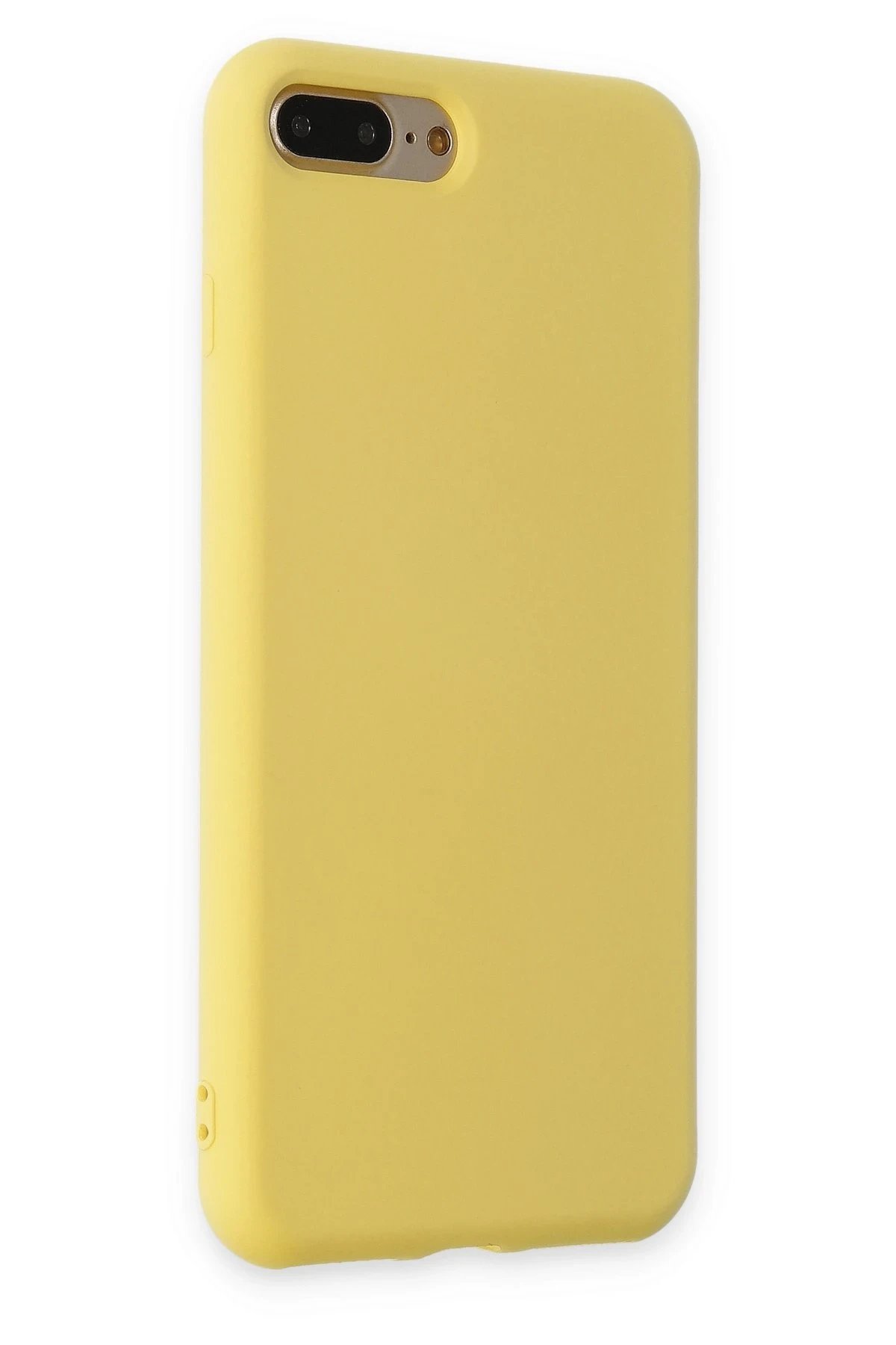 Newface iPhone 7 Plus Kılıf Nano içi Kadife Silikon - Sarı