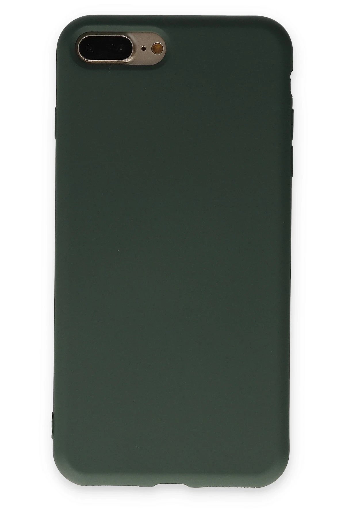 Newface iPhone 7 Plus Kılıf Nano içi Kadife Silikon - Koyu Yeşil