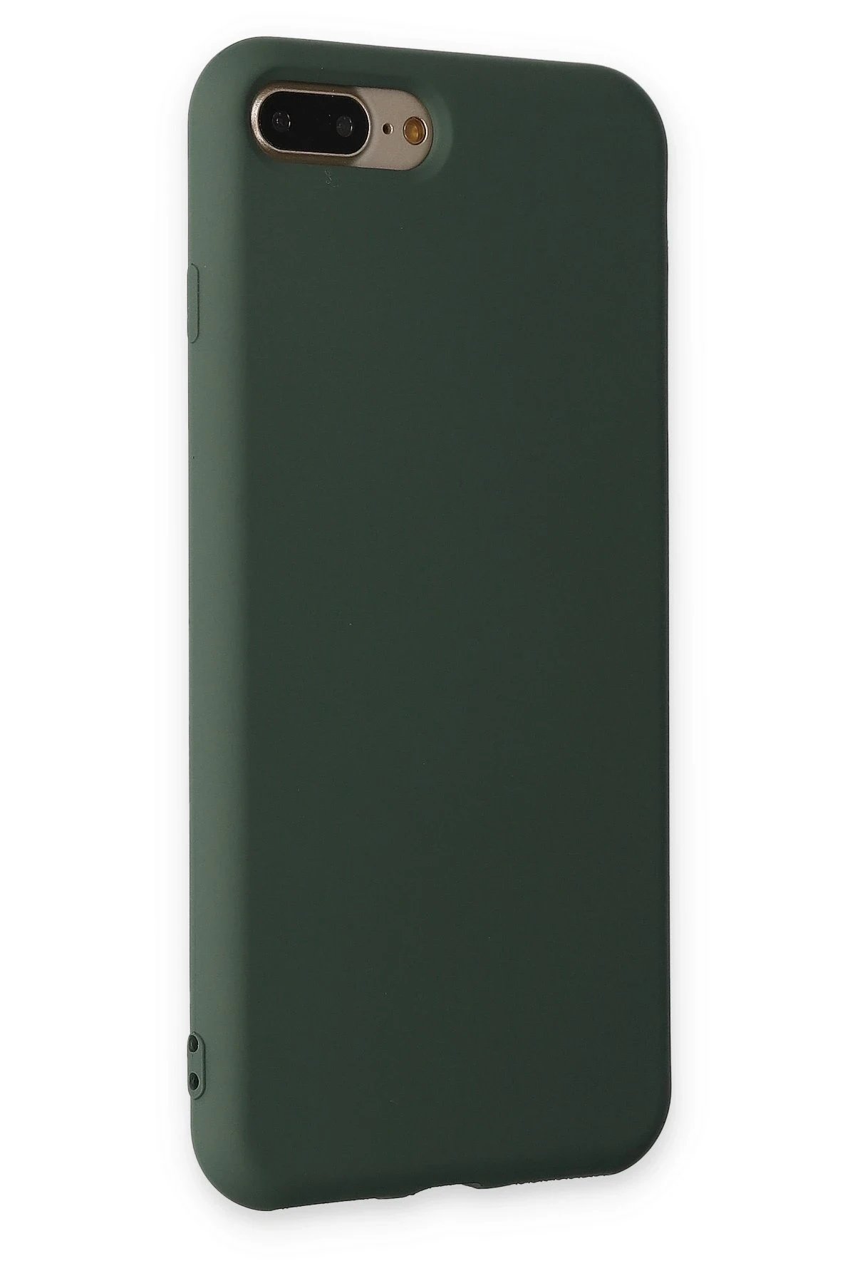 Newface iPhone 7 Plus Kılıf Nano içi Kadife Silikon - Koyu Yeşil