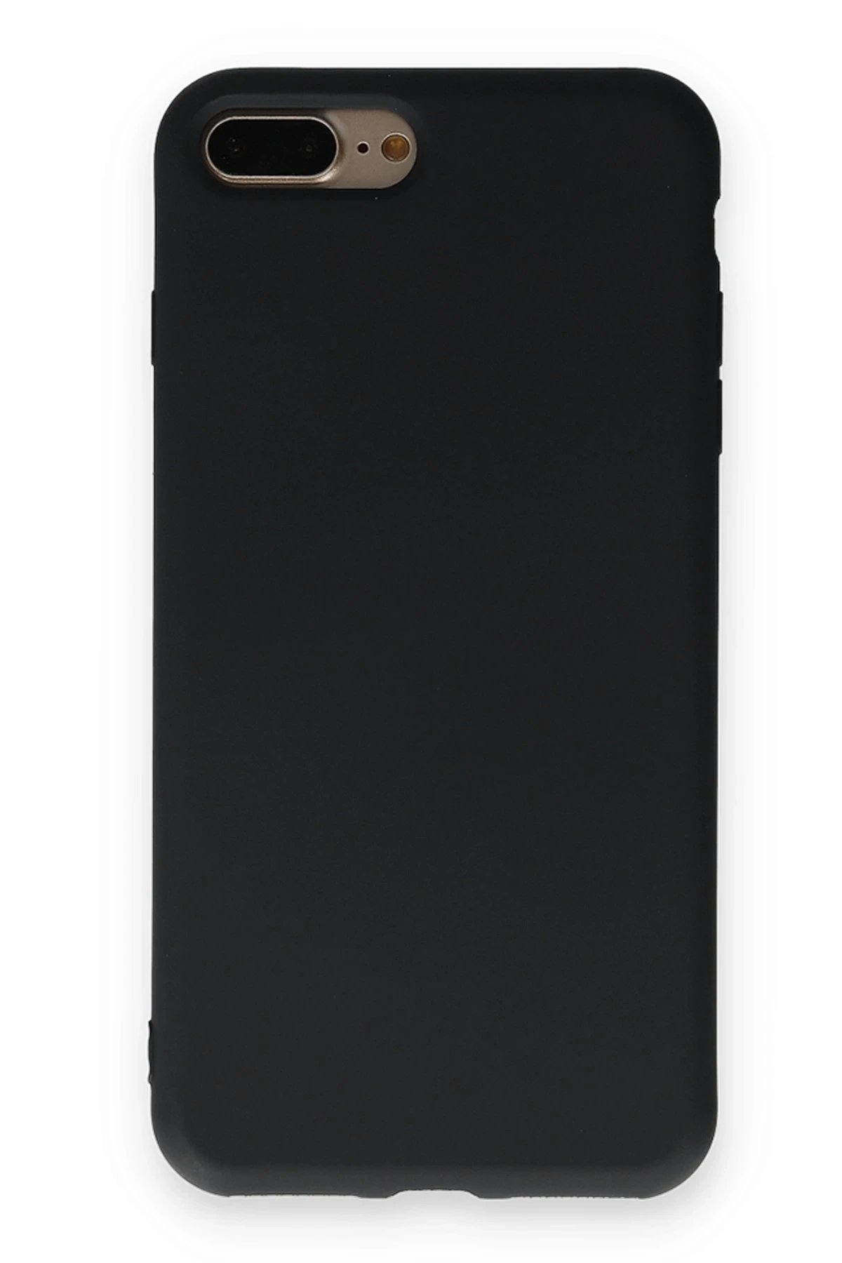 Newface iPhone 7 Plus Kılıf Nano içi Kadife Silikon - Siyah