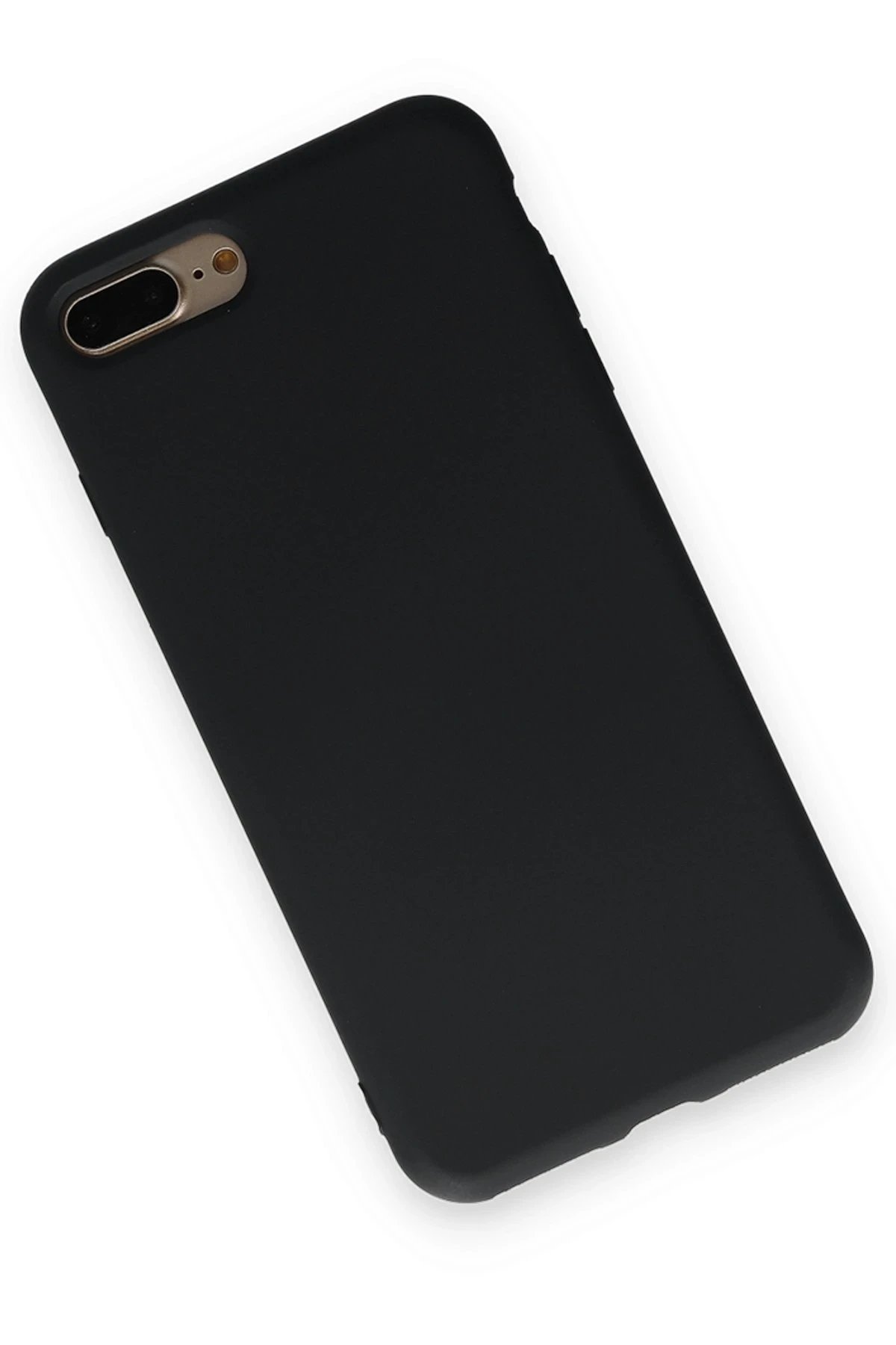 Newface iPhone 7 Plus Kılıf Nano içi Kadife Silikon - Siyah