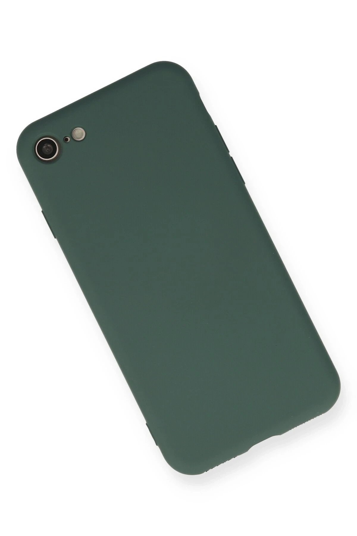 Newface iPhone 7 Kılıf Nano içi Kadife Silikon - Koyu Yeşil