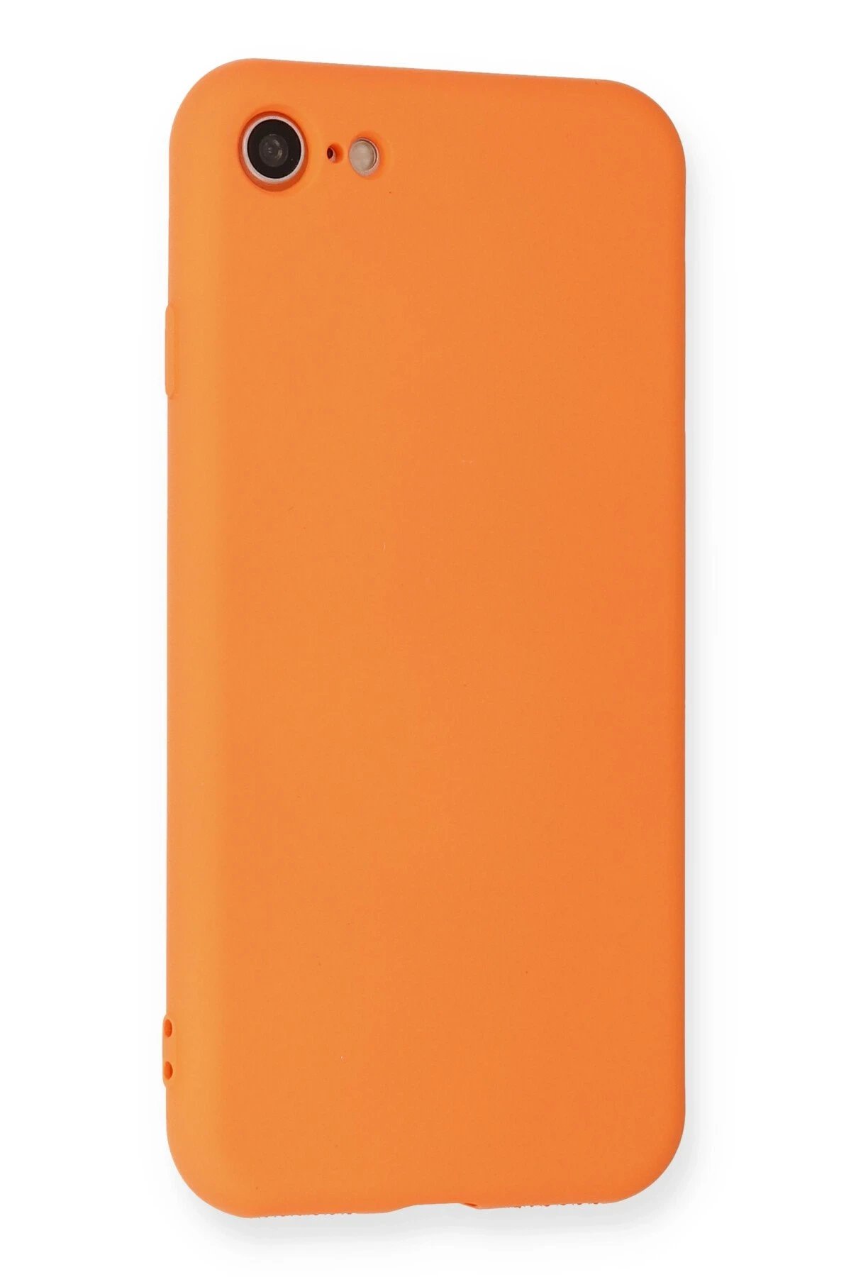 Newface iPhone 7 Kılıf Nano içi Kadife Silikon - Turuncu