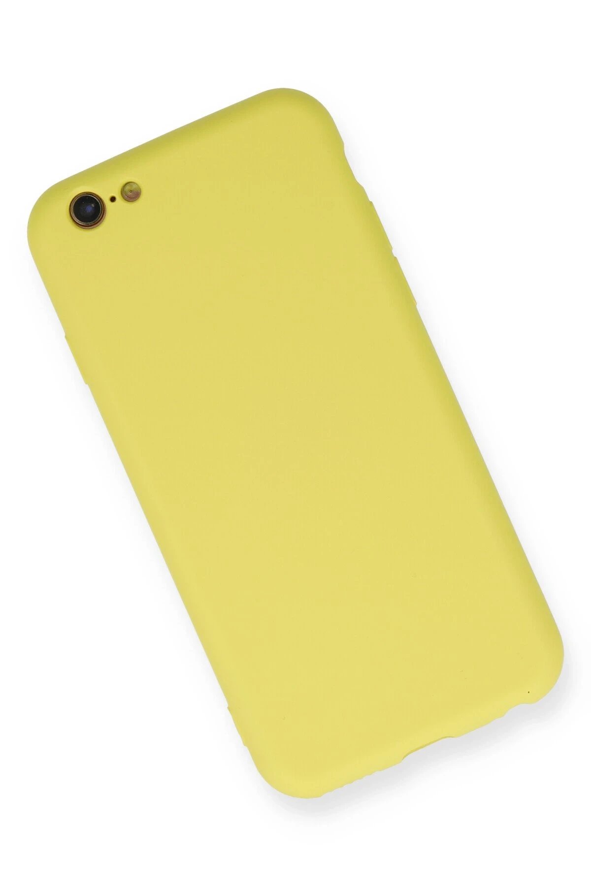 Newface iPhone 6 Kılıf Nano içi Kadife Silikon - Sarı