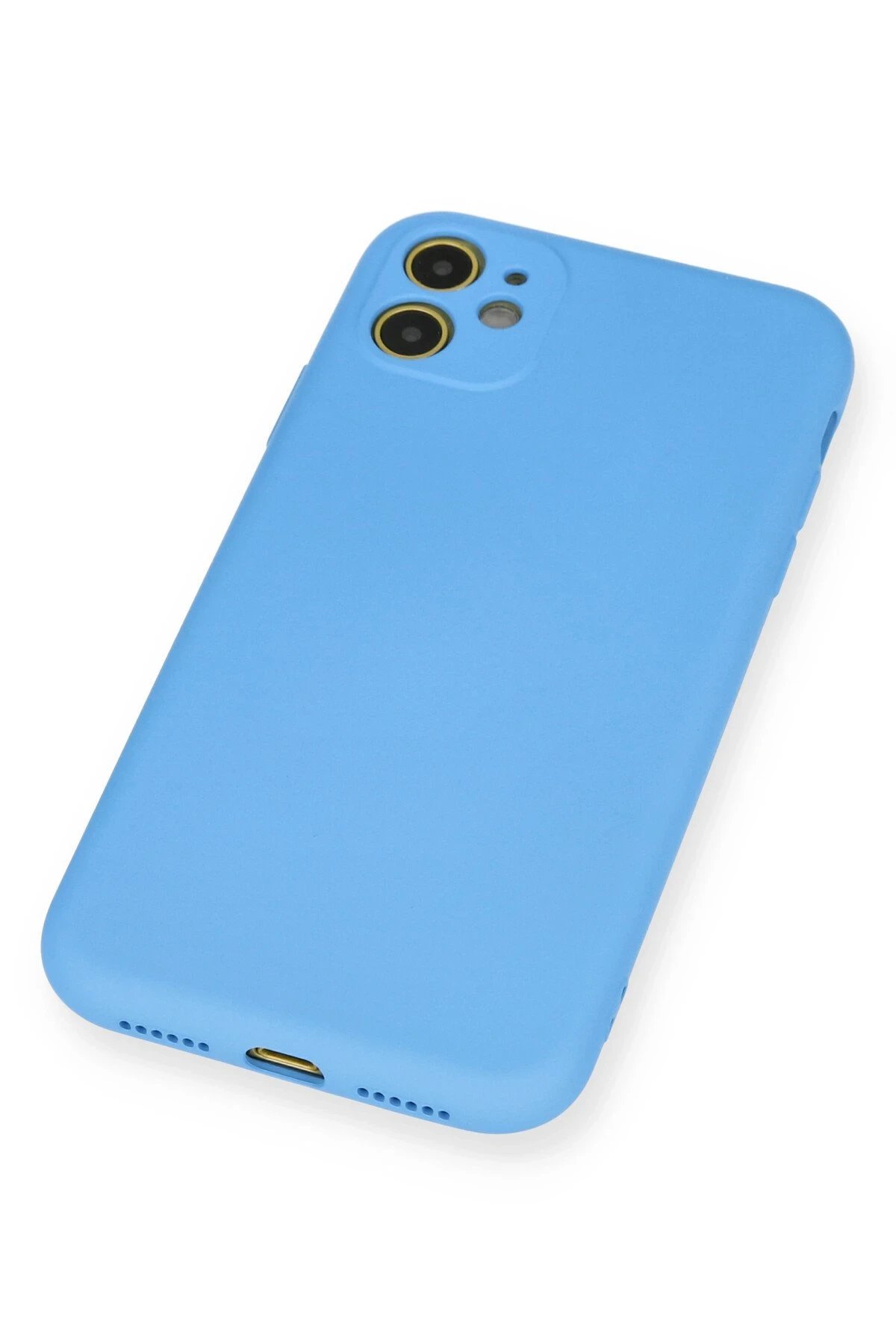 Newface iPhone 11 Kılıf Nano içi Kadife Silikon - Mavi