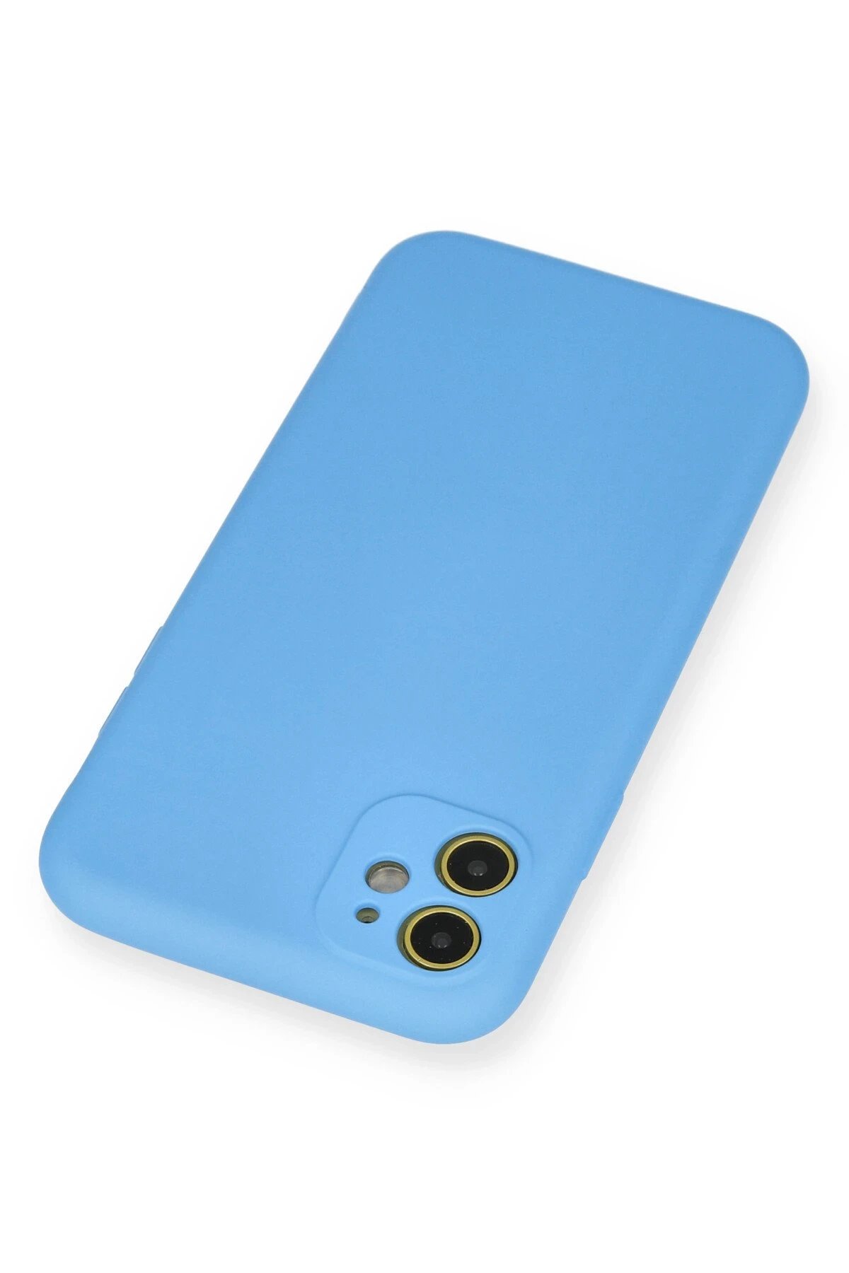 Newface iPhone 11 Kılıf Nano içi Kadife Silikon - Mavi