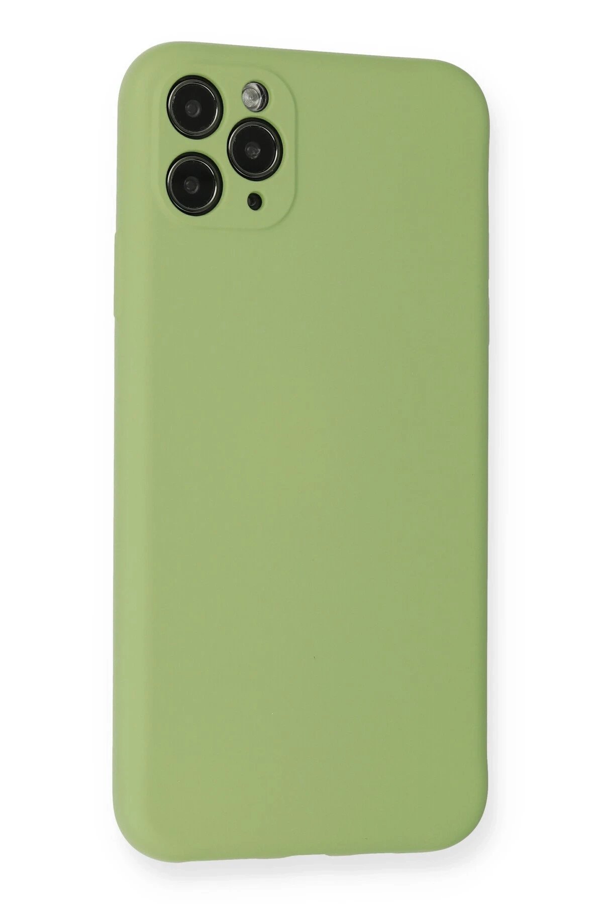 Newface iPhone 11 Pro Max Kılıf Nano içi Kadife Silikon- Yeşil