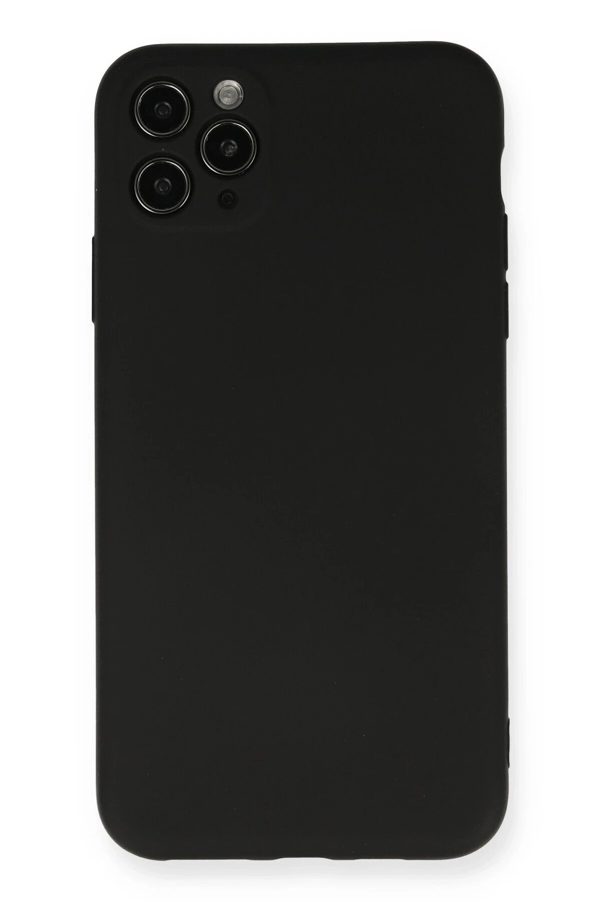 Newface iPhone 11 Pro Max Kılıf Nano içi Kadife Silikon - Siyah