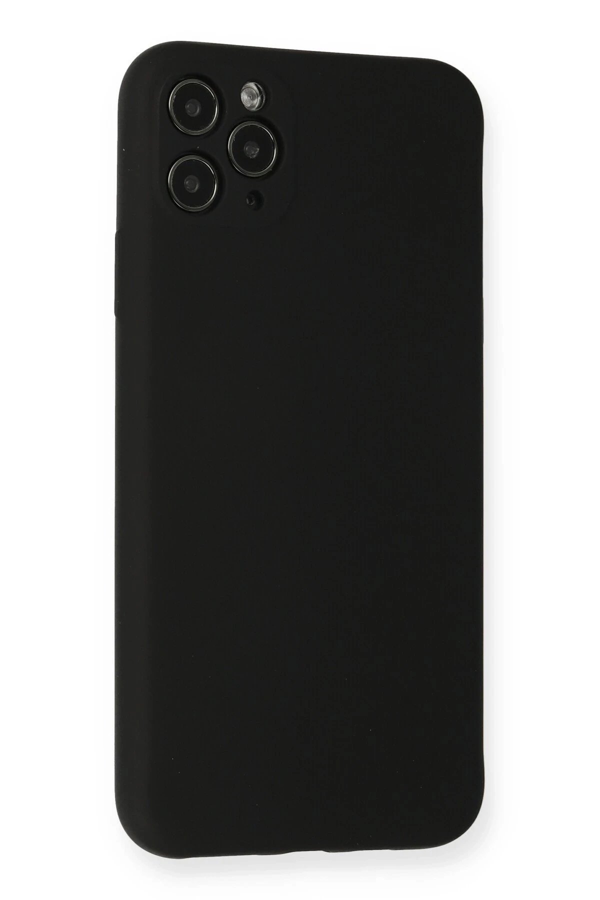 Newface iPhone 11 Pro Max Kılıf Nano içi Kadife Silikon - Siyah