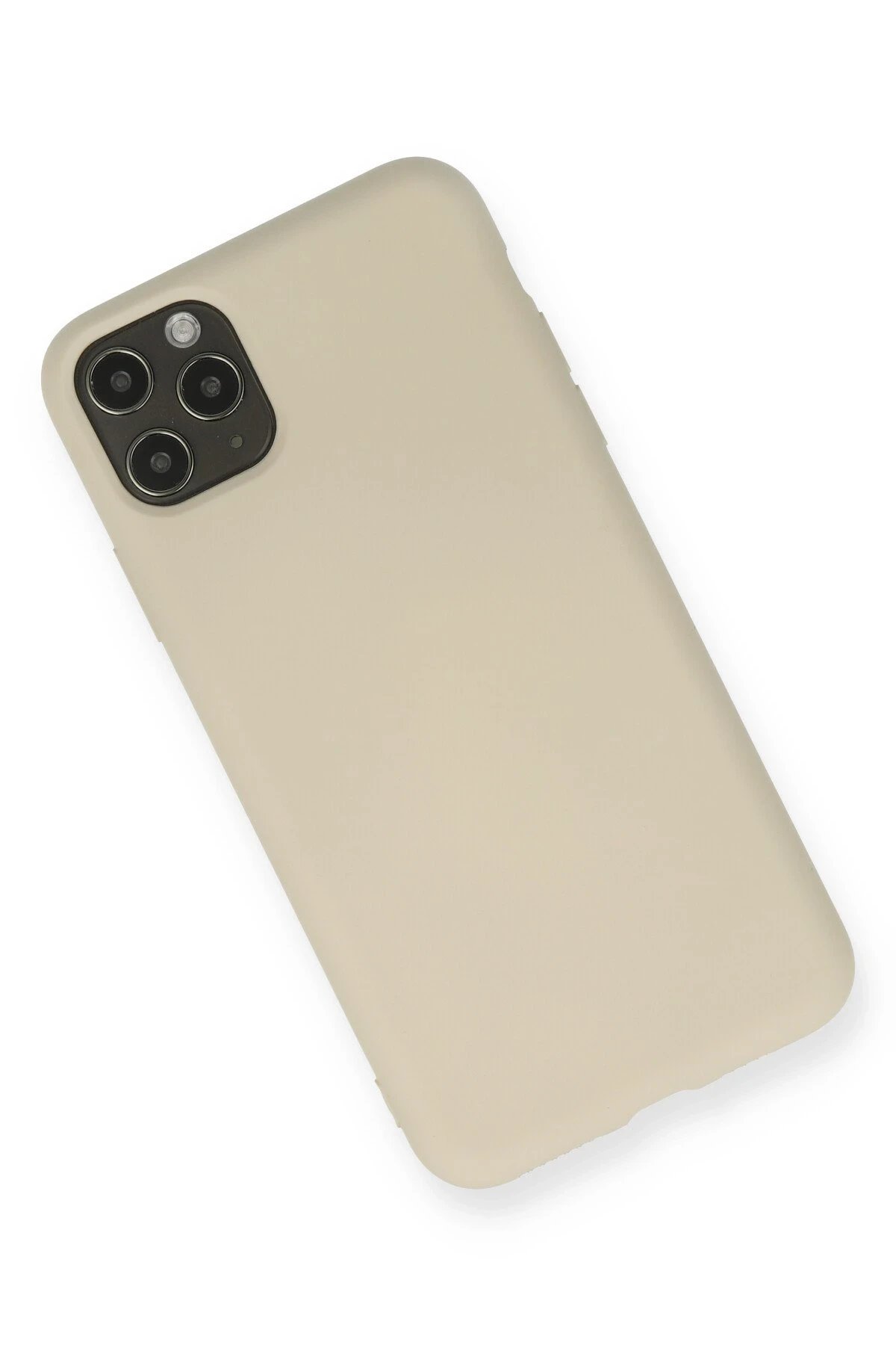 Newface iPhone 11 Pro Max Kılıf Nano içi Kadife Silikon - Bej