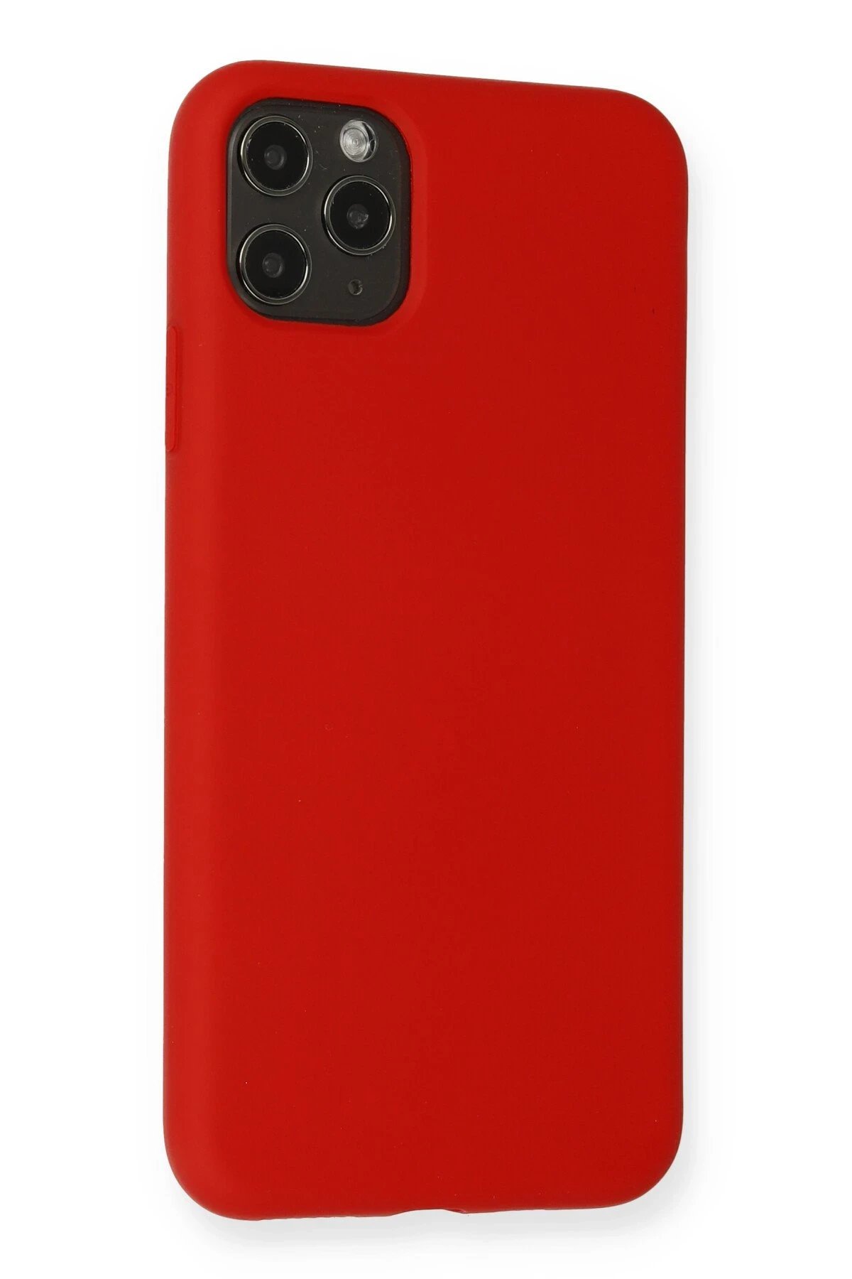 Newface iPhone 11 Pro Max Kılıf Nano içi Kadife Silikon - Kırmızı