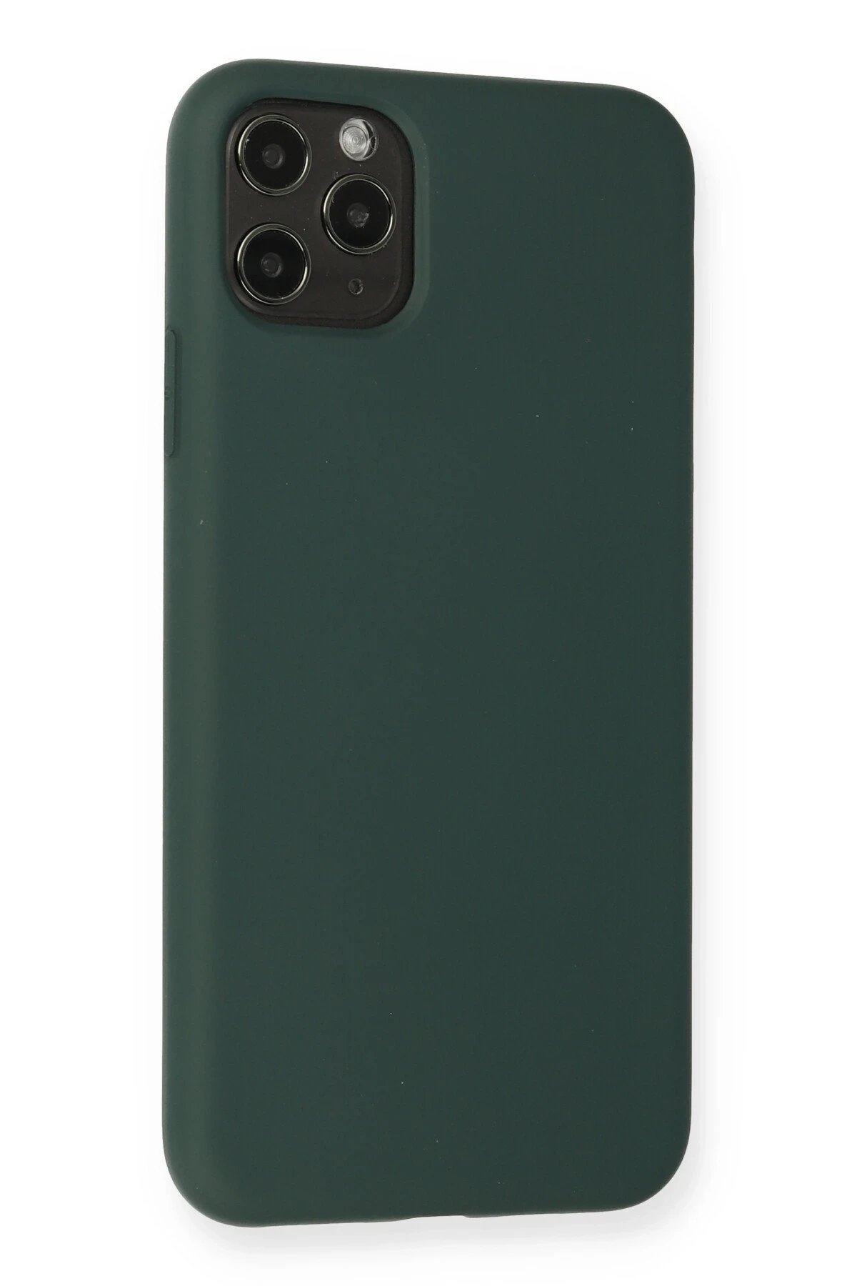 Newface iPhone 11 Pro Max Kılıf Nano içi Kadife Silikon - Koyu Yeşil