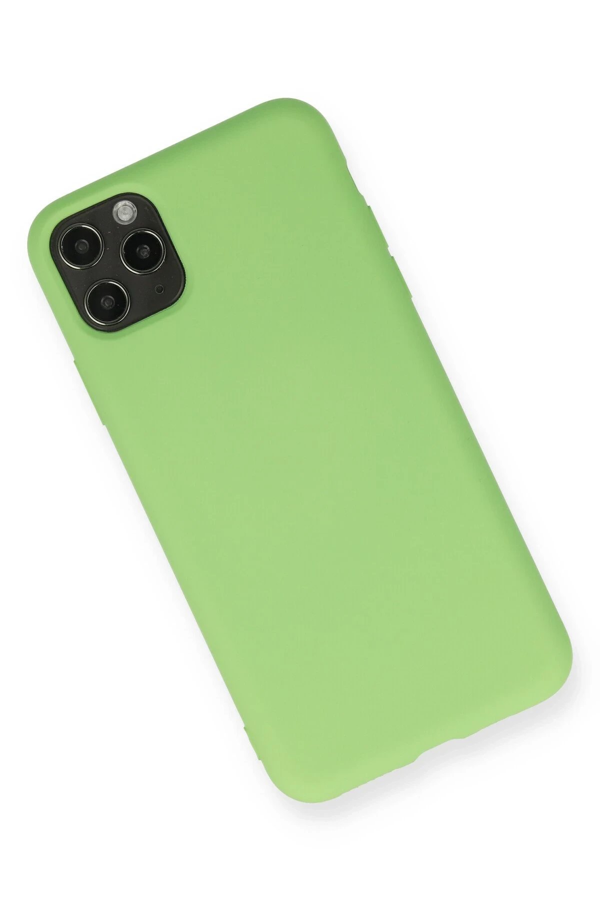 Newface iPhone 11 Pro Max Kılıf Nano içi Kadife Silikon - Yeşil