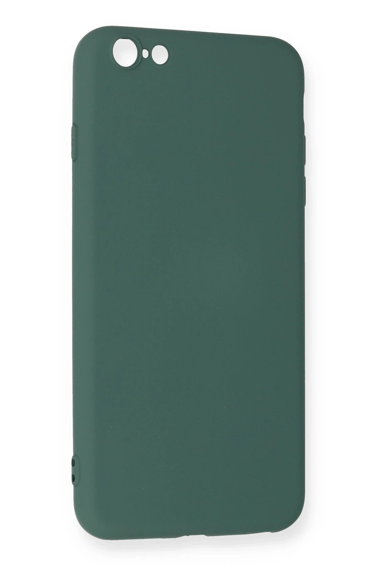 Newface iPhone 6 Plus Kılıf Nano içi Kadife Silikon - Koyu Yeşil