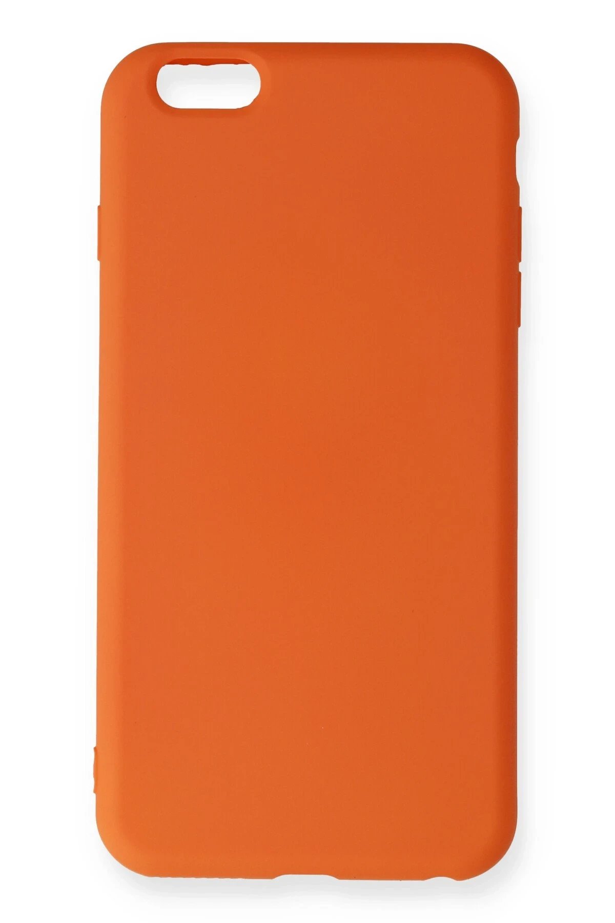 Newface iPhone 6 Plus Kılıf Nano içi Kadife Silikon - Turuncu