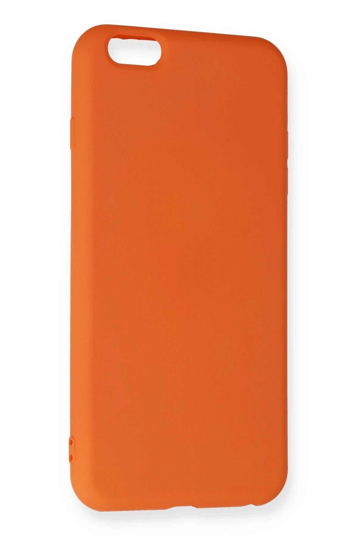 Newface iPhone 6 Plus Kılıf Nano içi Kadife Silikon - Turuncu