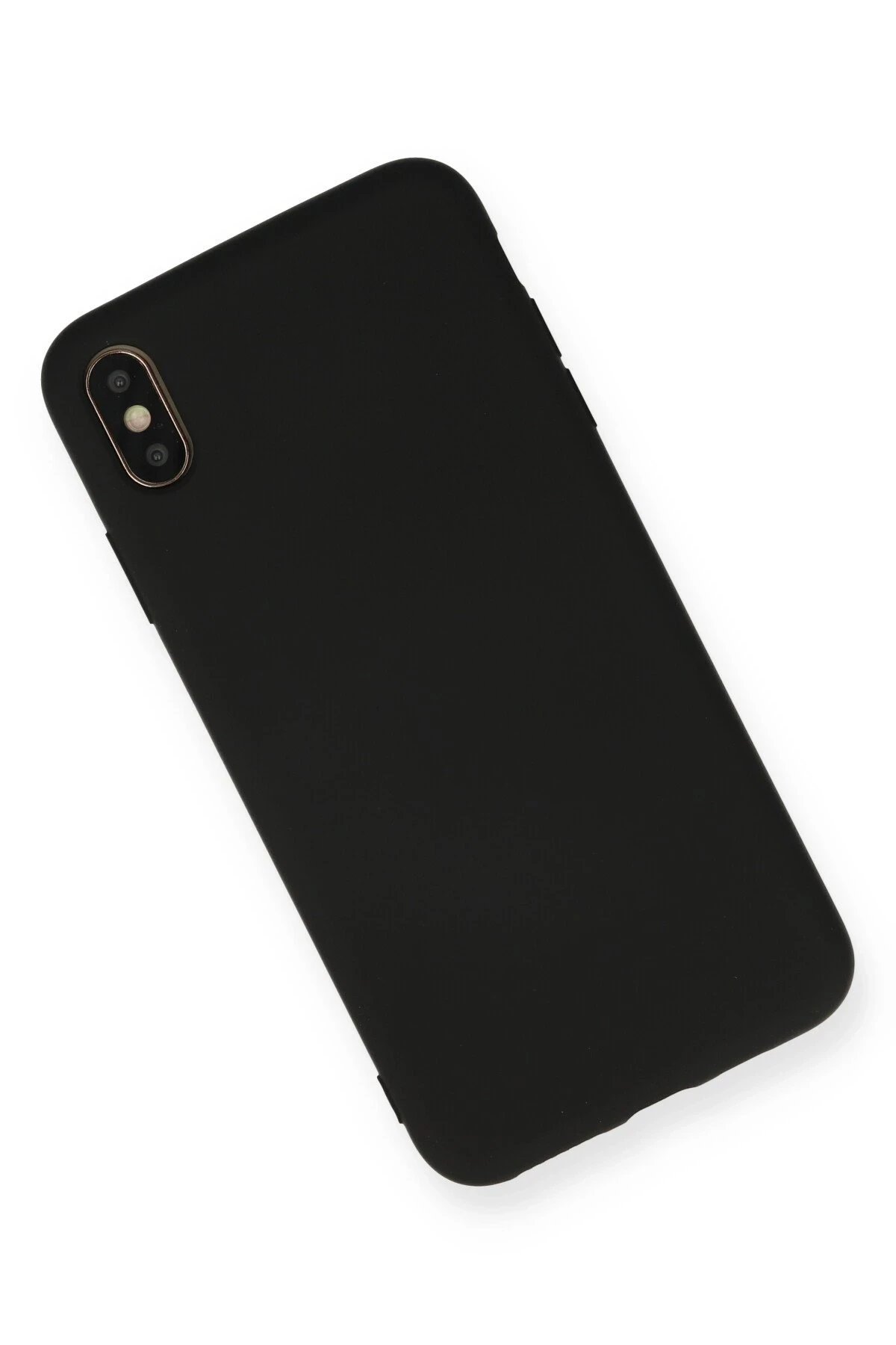 Newface iPhone X Kılıf Nano içi Kadife Silikon - Siyah