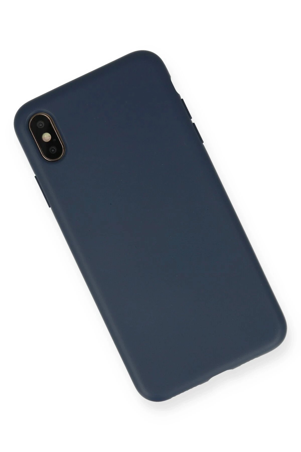 Newface iPhone XS Max Kılıf Nano içi Kadife Silikon - Lacivert